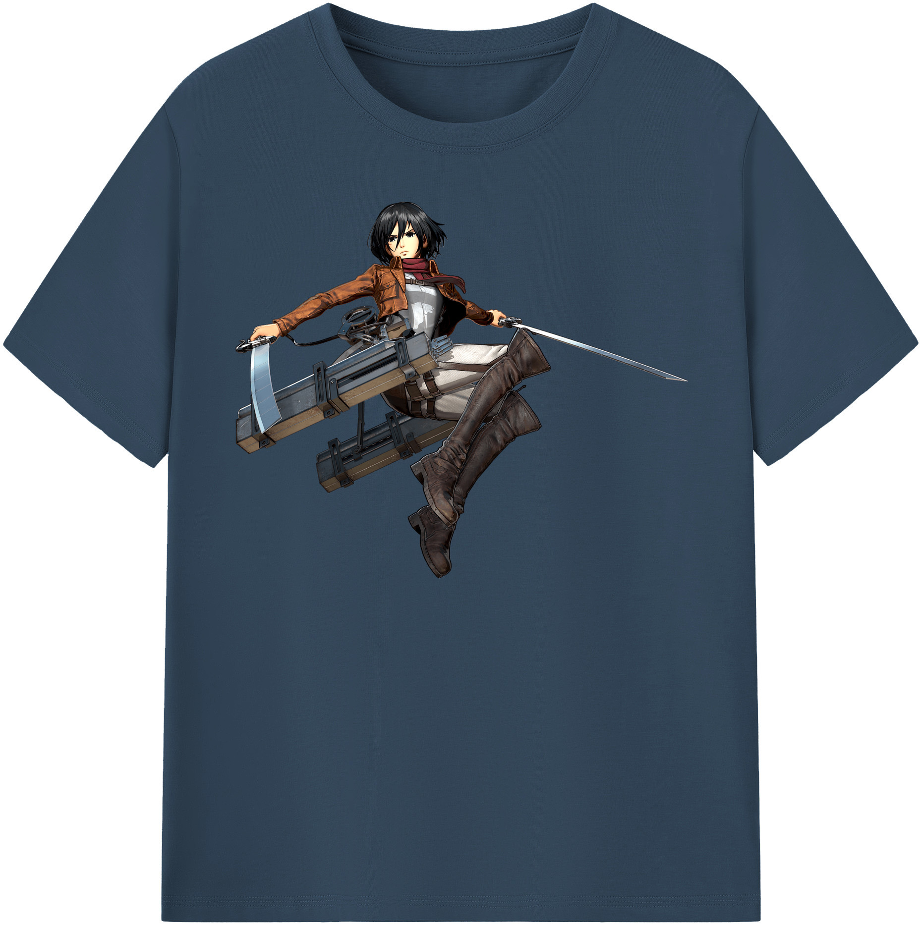 （画像用） 進撃の巨人 ミカサ·アッカーマン Attack on Titan Mikasa Ackerman レディースカジュアルプリントTシャツ（綿100％）