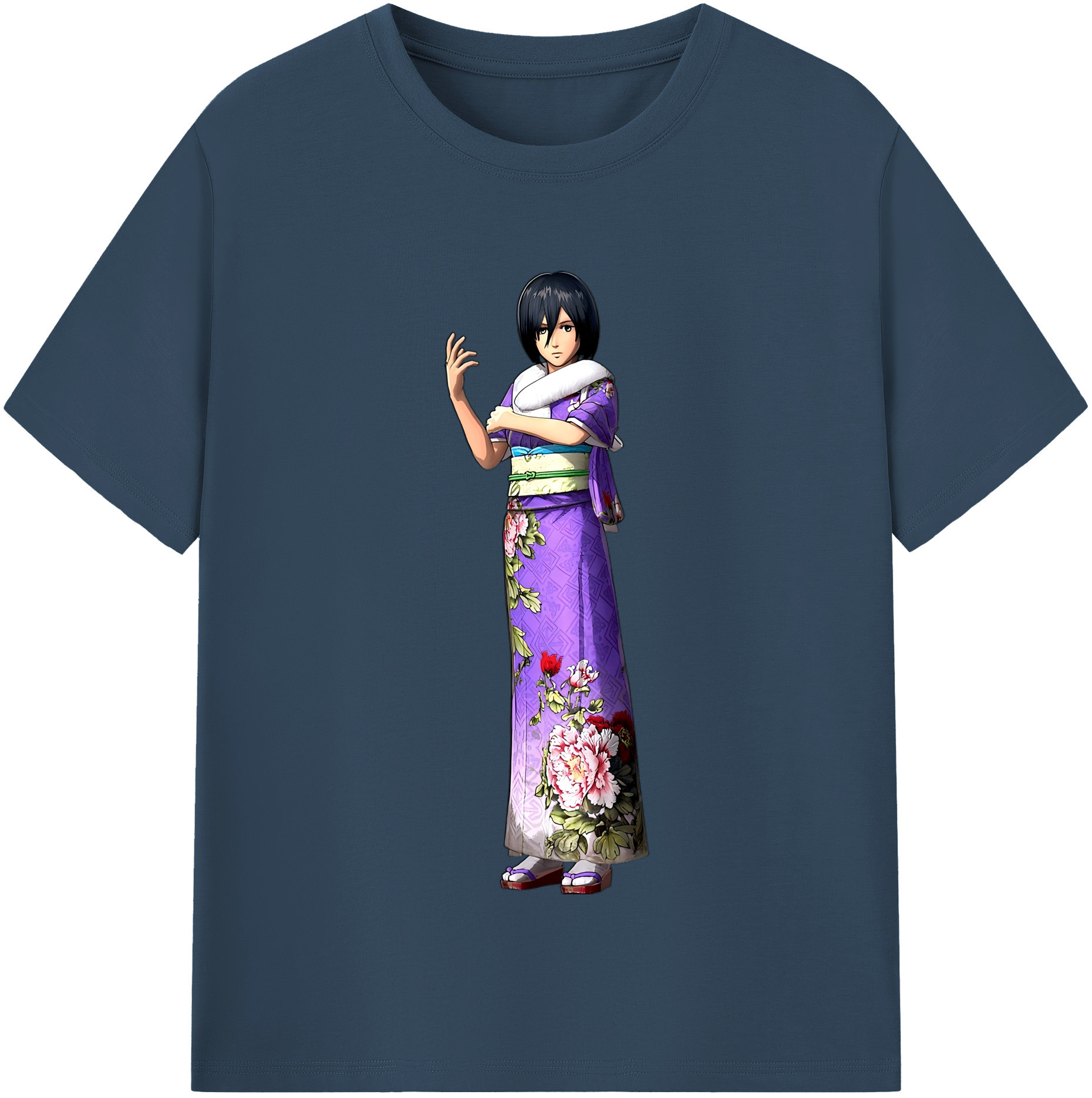 （画像用） 進撃の巨人 ミカサ·アッカーマン Attack on Titan Mikasa Ackerman レディースカジュアルプリントTシャツ（綿100％）