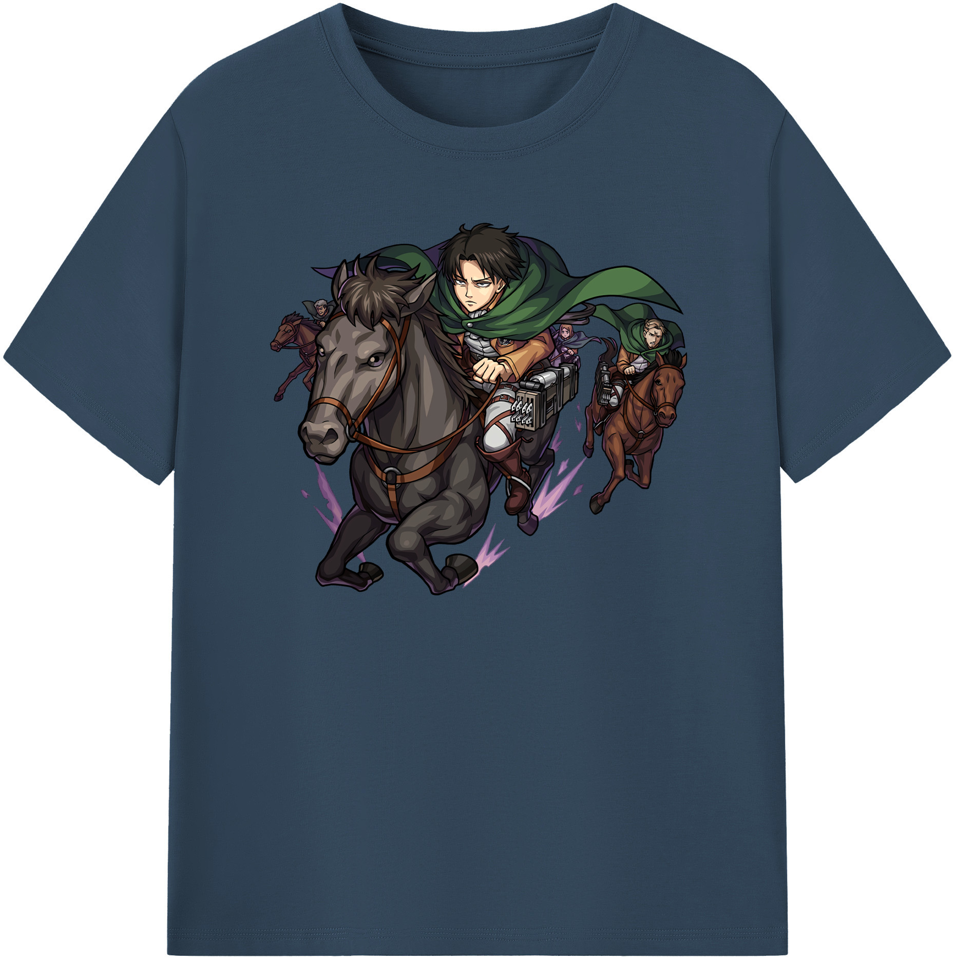 （画像用） 進撃の巨人 リヴァイ·アッカーマン Attack on Titan Levi Ackerman レディースカジュアルプリントTシャツ（綿100％）