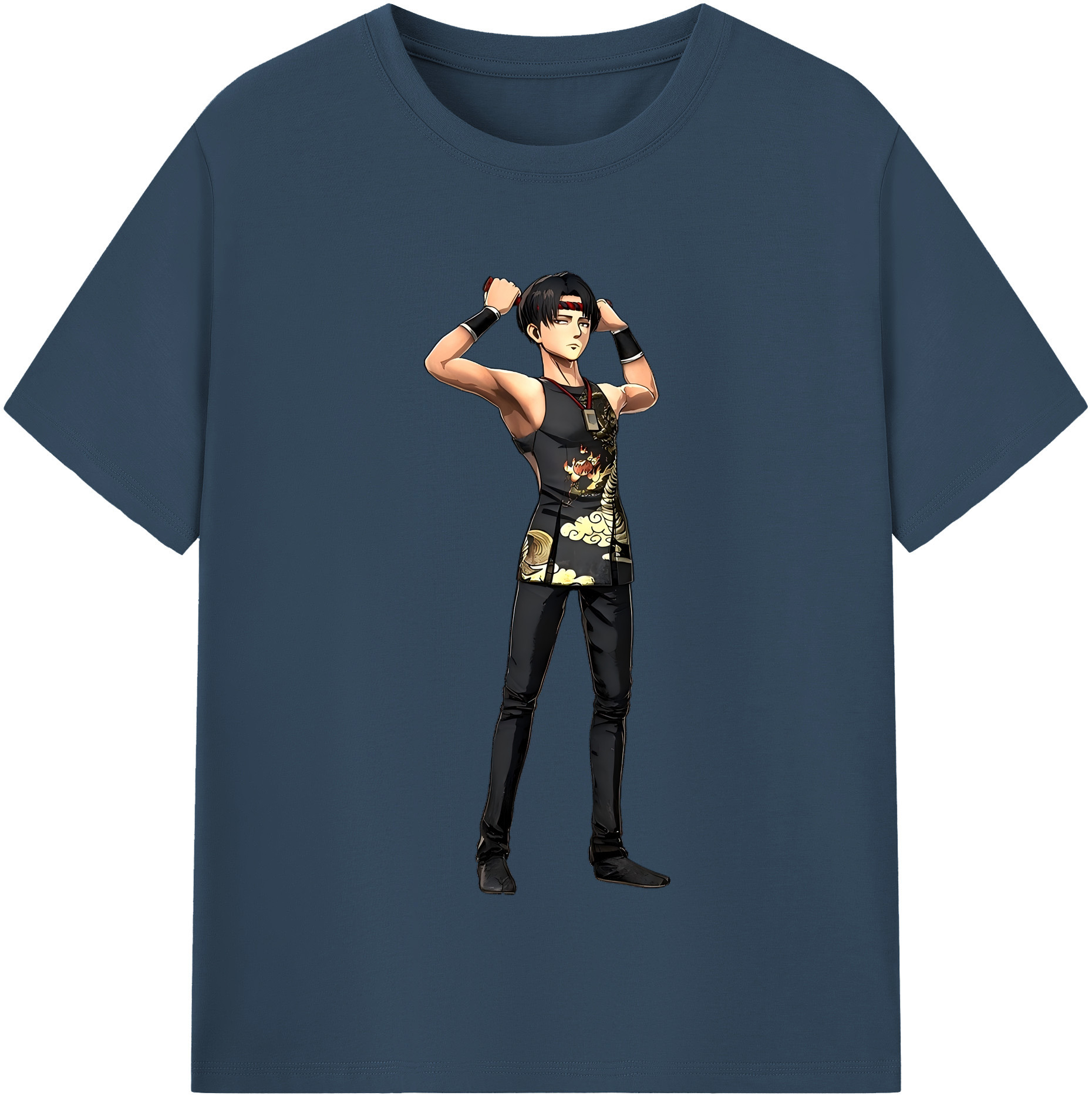 （画像用） 進撃の巨人 リヴァイ·アッカーマン Attack on Titan Levi Ackerman レディースカジュアルプリントTシャツ（綿100％）