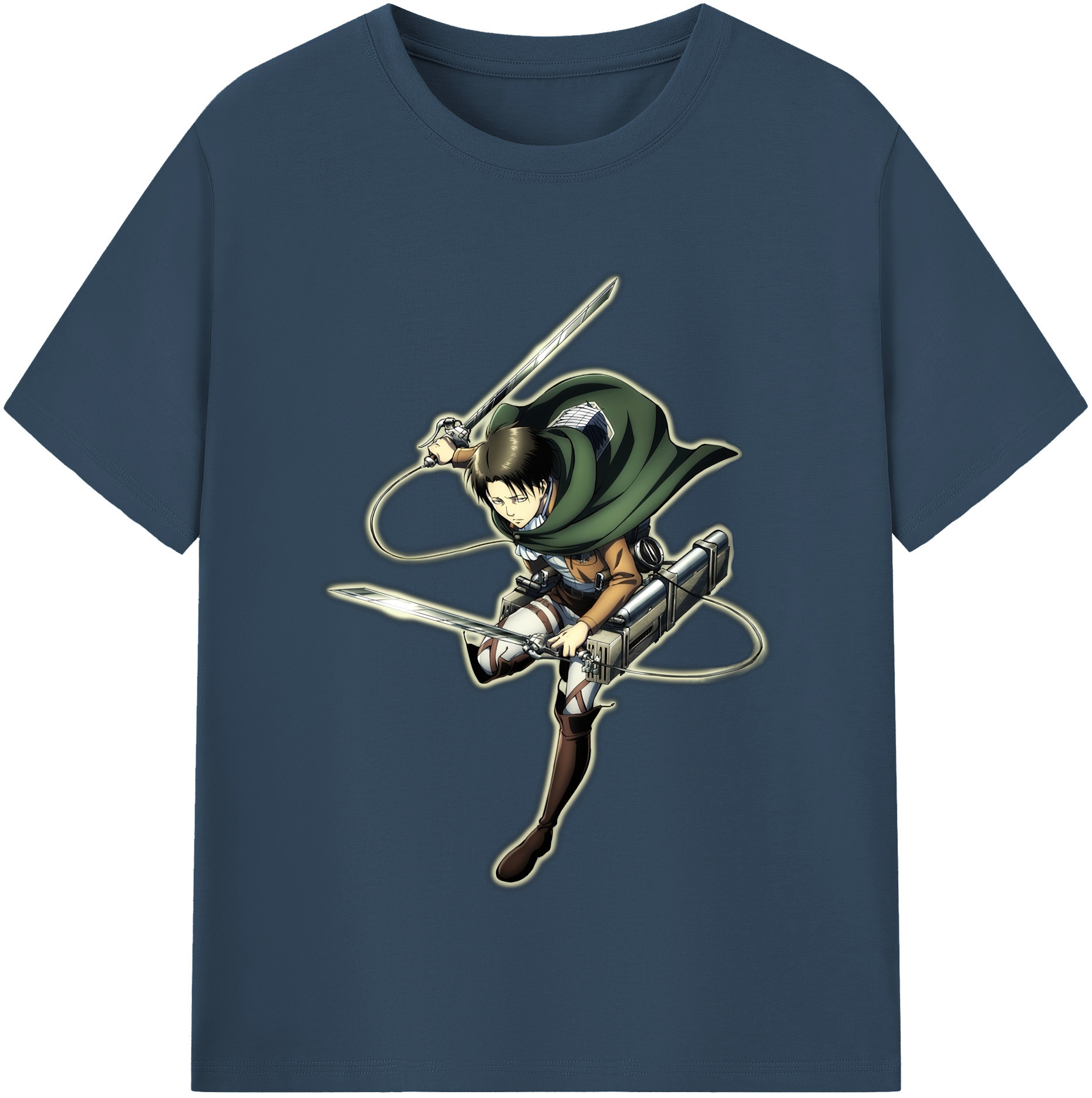 （画像用） 進撃の巨人 リヴァイ·アッカーマン Attack on Titan Levi Ackerman レディースカジュアルプリントTシャツ（綿100％）
