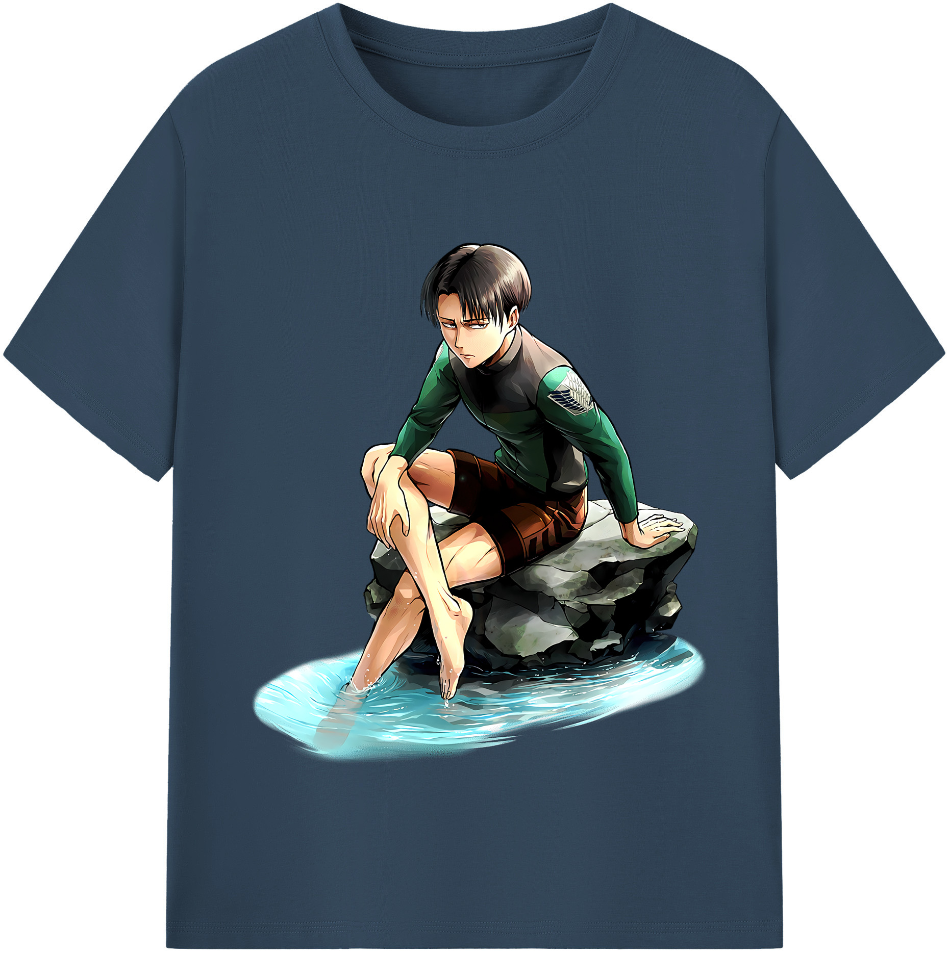 （画像用） 進撃の巨人 リヴァイ·アッカーマン Attack on Titan Levi Ackerman レディースカジュアルプリントTシャツ（綿100％）