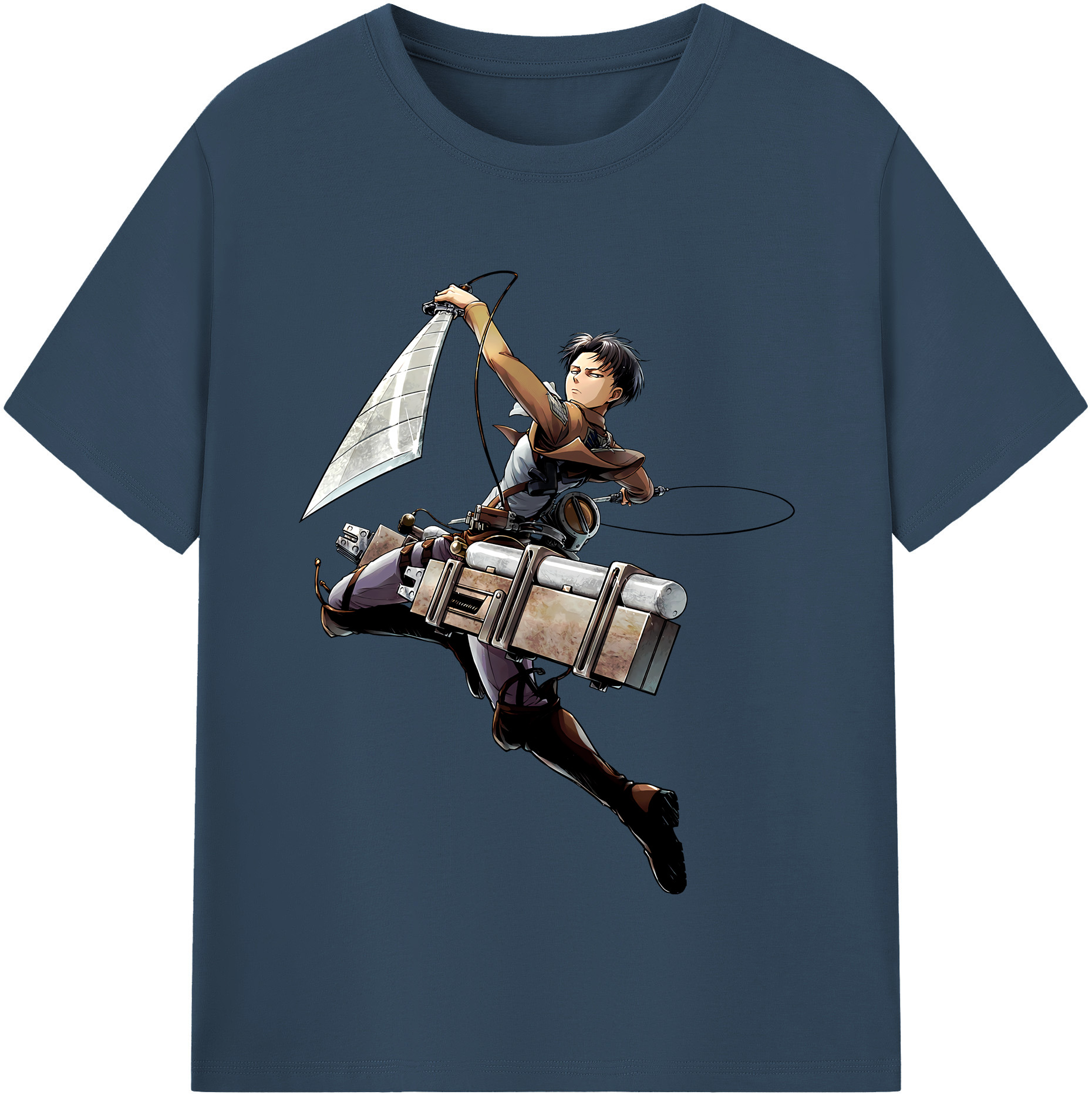 （画像用） 進撃の巨人 リヴァイ·アッカーマン Attack on Titan Levi Ackerman レディースカジュアルプリントTシャツ（綿100％）