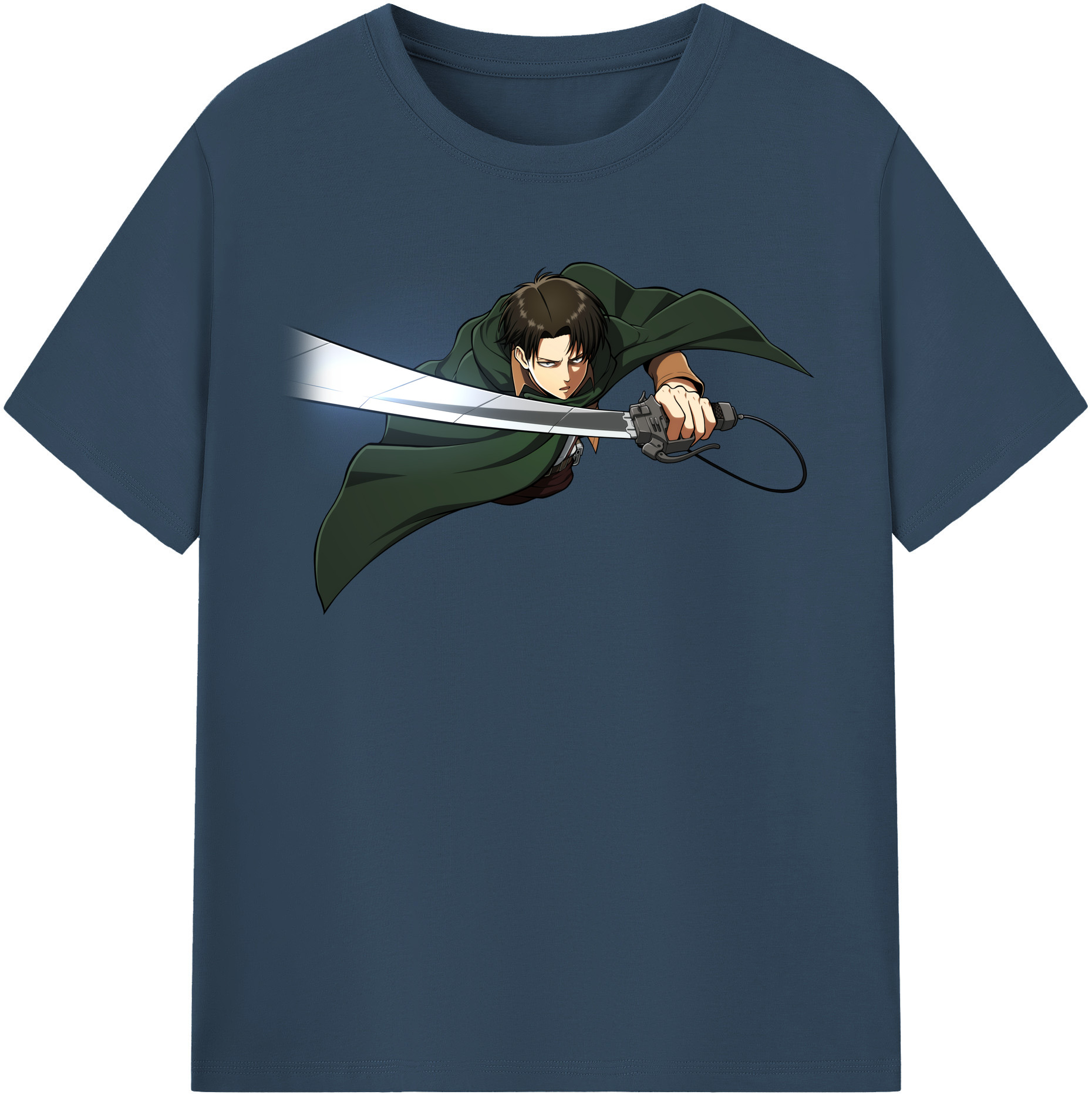（画像用） 進撃の巨人 リヴァイ·アッカーマン Attack on Titan Levi Ackerman レディースカジュアルプリントTシャツ（綿100％）