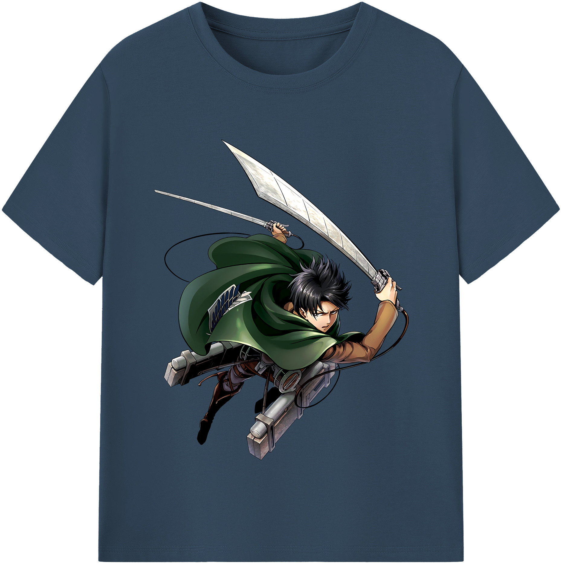 （画像用） 進撃の巨人 リヴァイ·アッカーマン Attack on Titan Levi Ackerman レディースカジュアルプリントTシャツ（綿100％）
