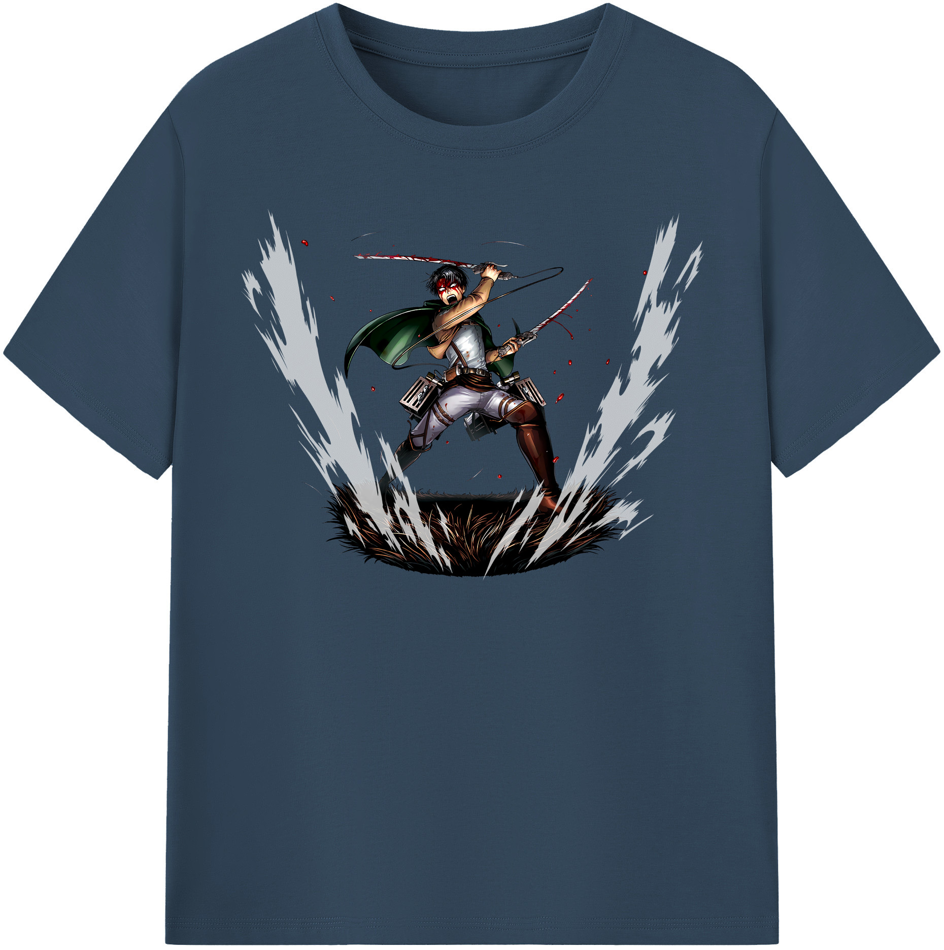 （画像用） 進撃の巨人 リヴァイ·アッカーマン Attack on Titan Levi Ackerman レディースカジュアルプリントTシャツ（綿100％）