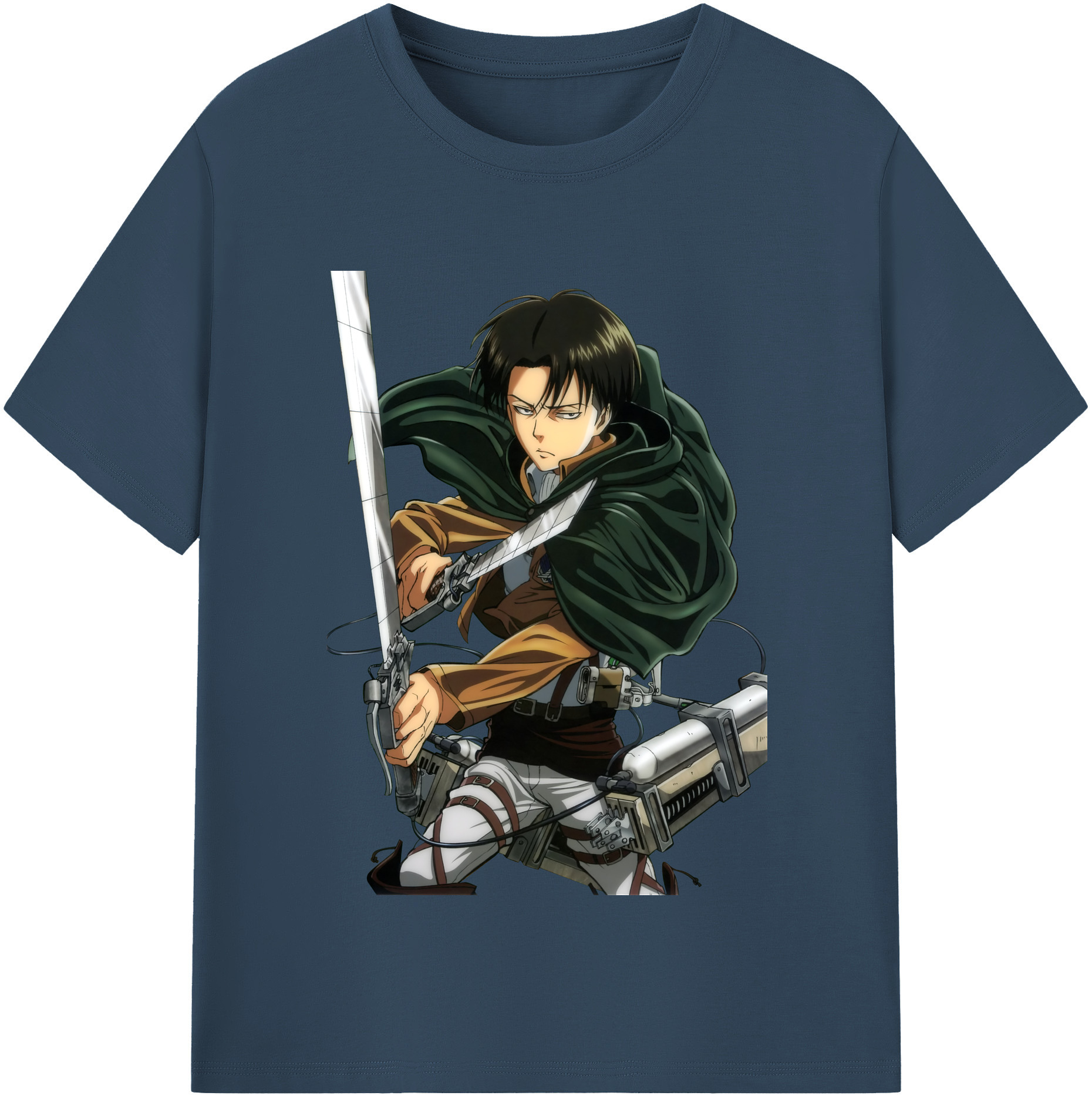 （画像用） 進撃の巨人 リヴァイ·アッカーマン Attack on Titan Levi Ackerman レディースカジュアルプリントTシャツ（綿100％）