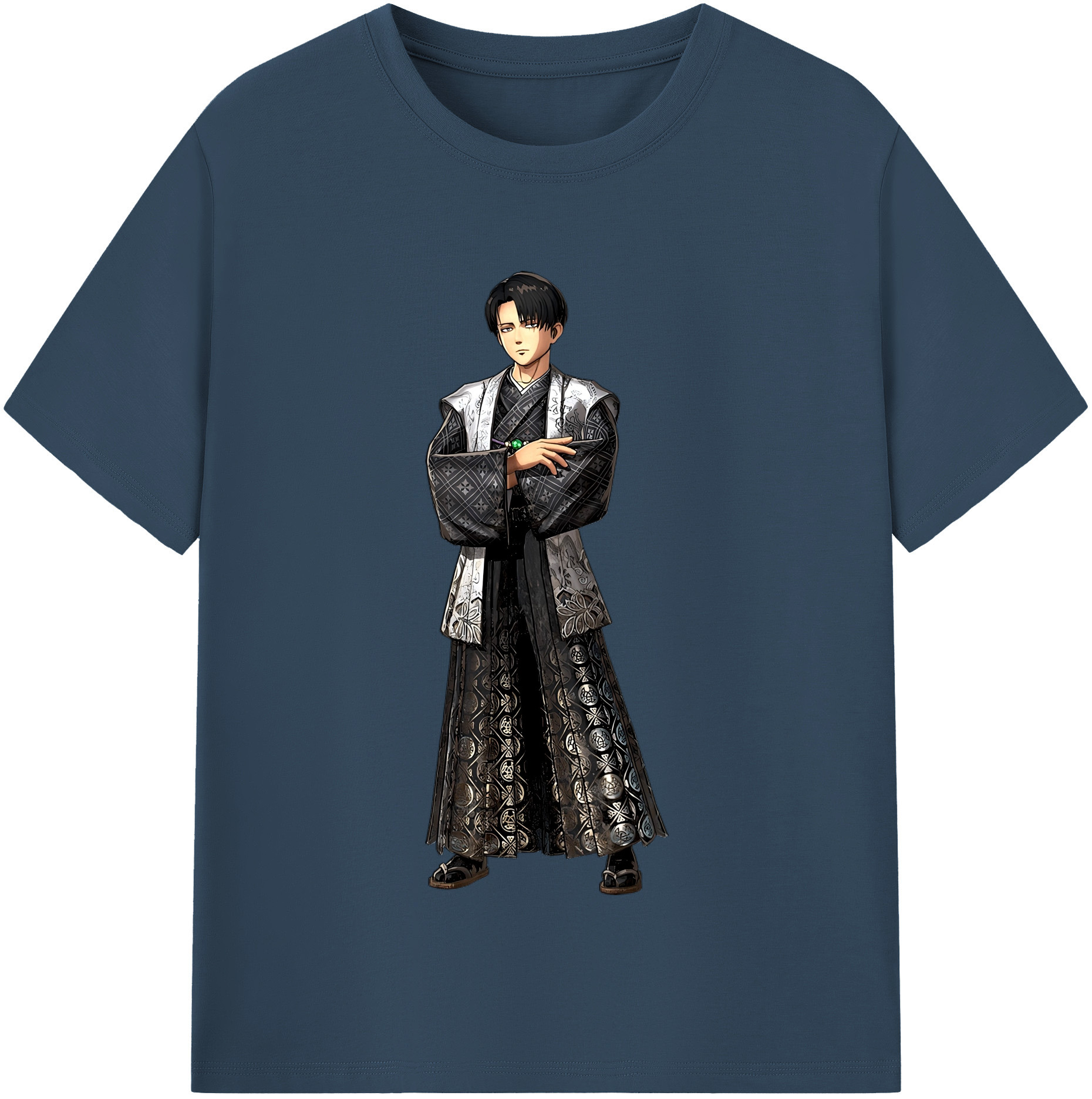 （画像用） 進撃の巨人 リヴァイ·アッカーマン Attack on Titan Levi Ackerman レディースカジュアルプリントTシャツ（綿100％）