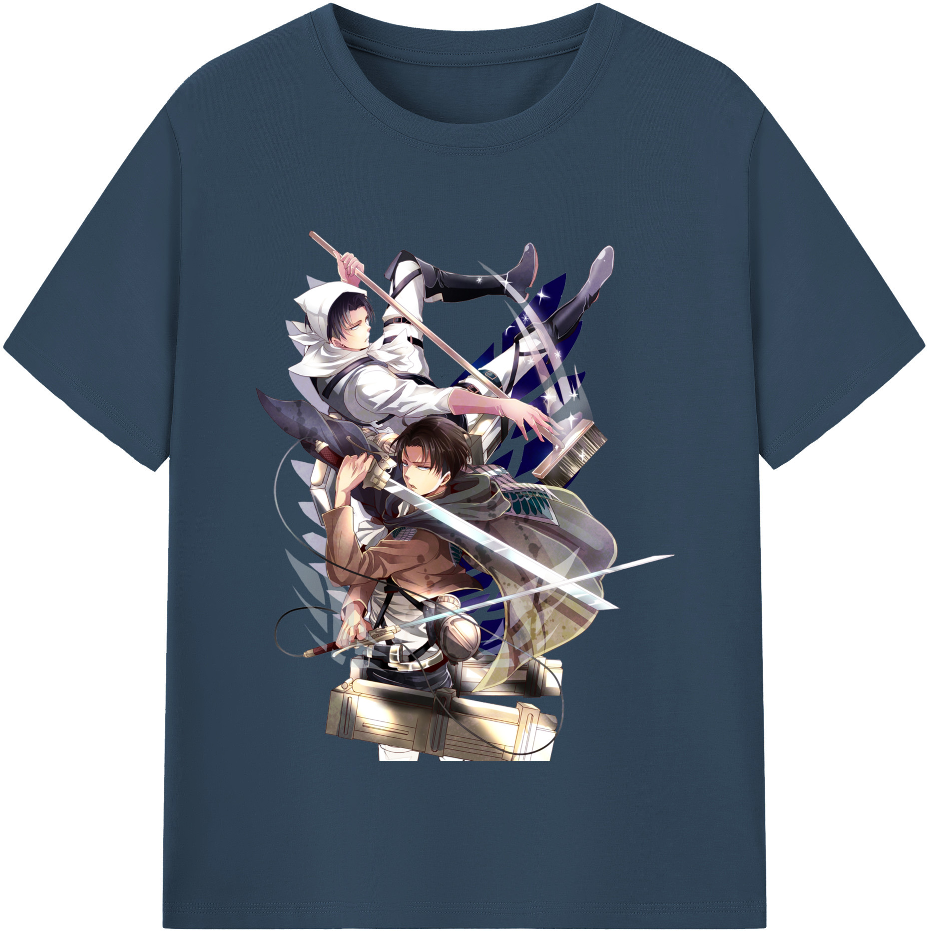 （画像用） 進撃の巨人 リヴァイ·アッカーマン Attack on Titan Levi Ackerman レディースカジュアルプリントTシャツ（綿100％）