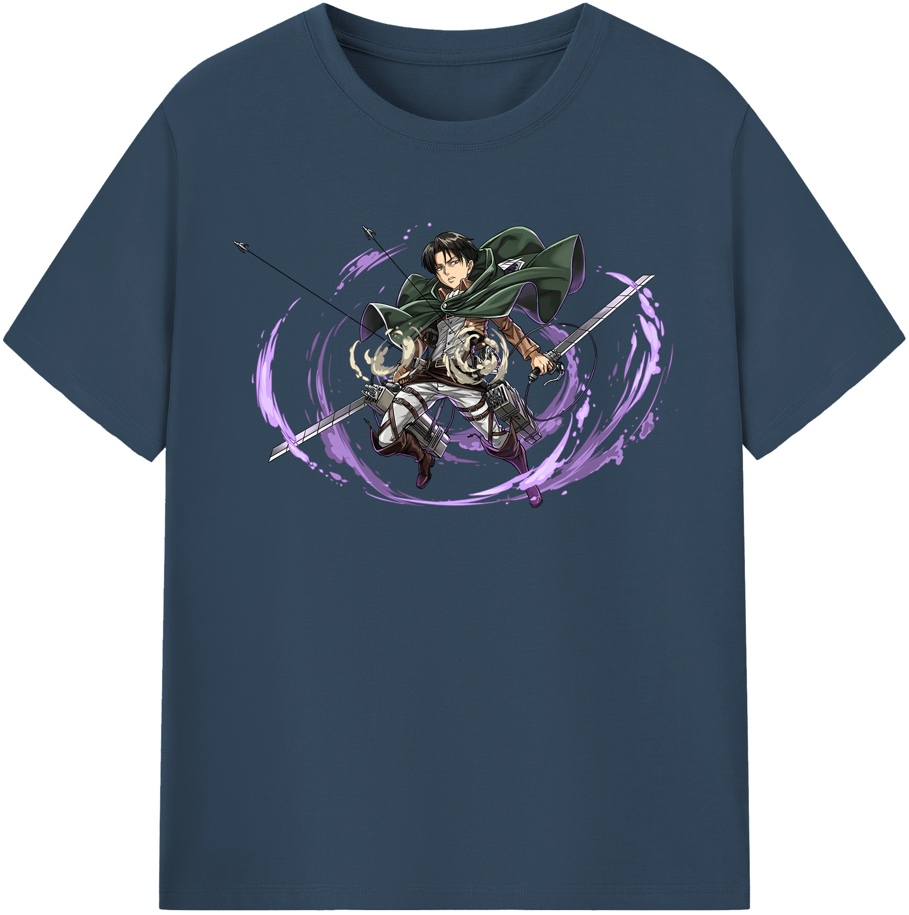 （画像用） 進撃の巨人 リヴァイ·アッカーマン Attack on Titan Levi Ackerman レディースカジュアルプリントTシャツ（綿100％）