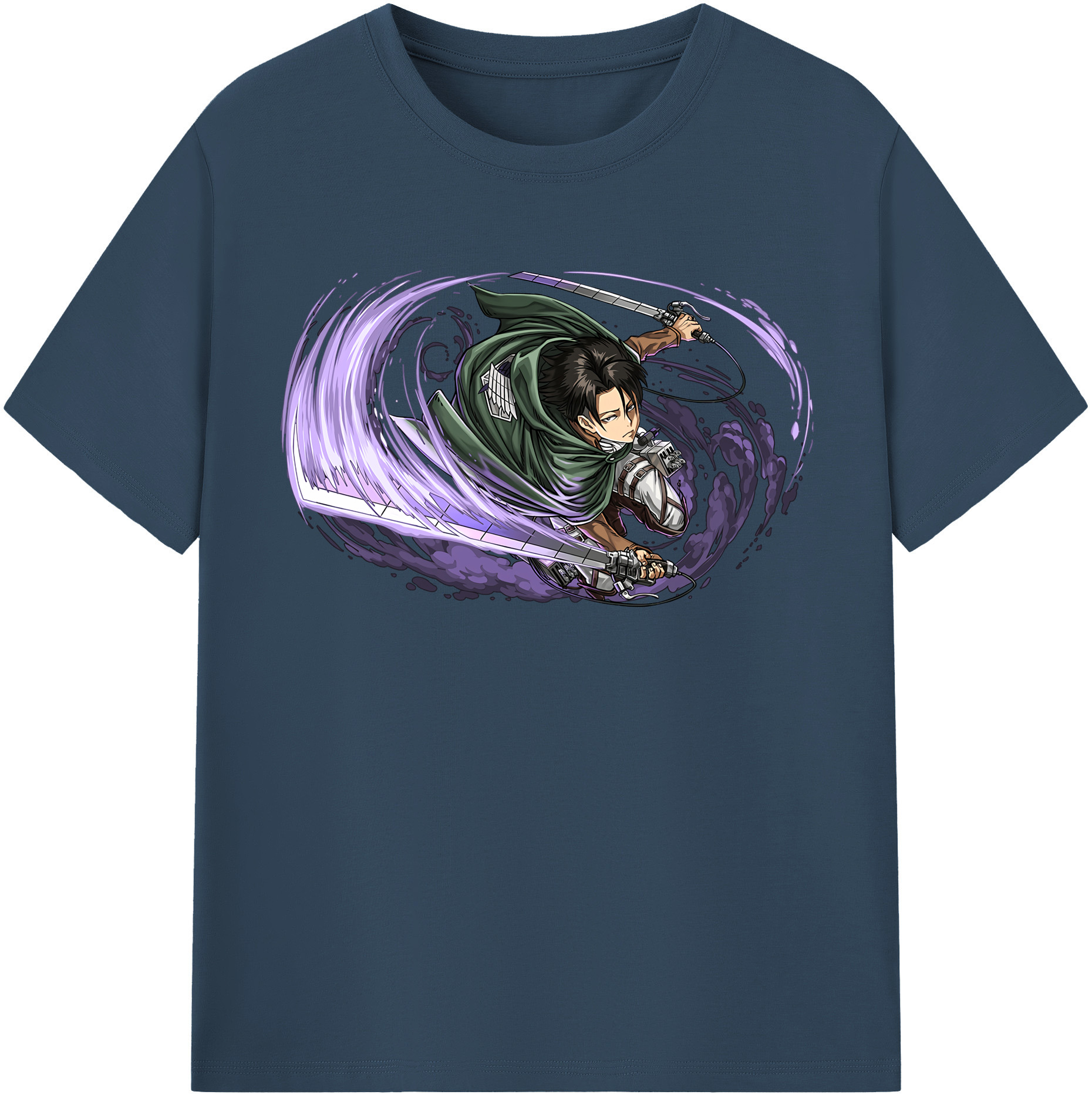 （画像用） 進撃の巨人 リヴァイ·アッカーマン Attack on Titan Levi Ackerman レディースカジュアルプリントTシャツ（綿100％）