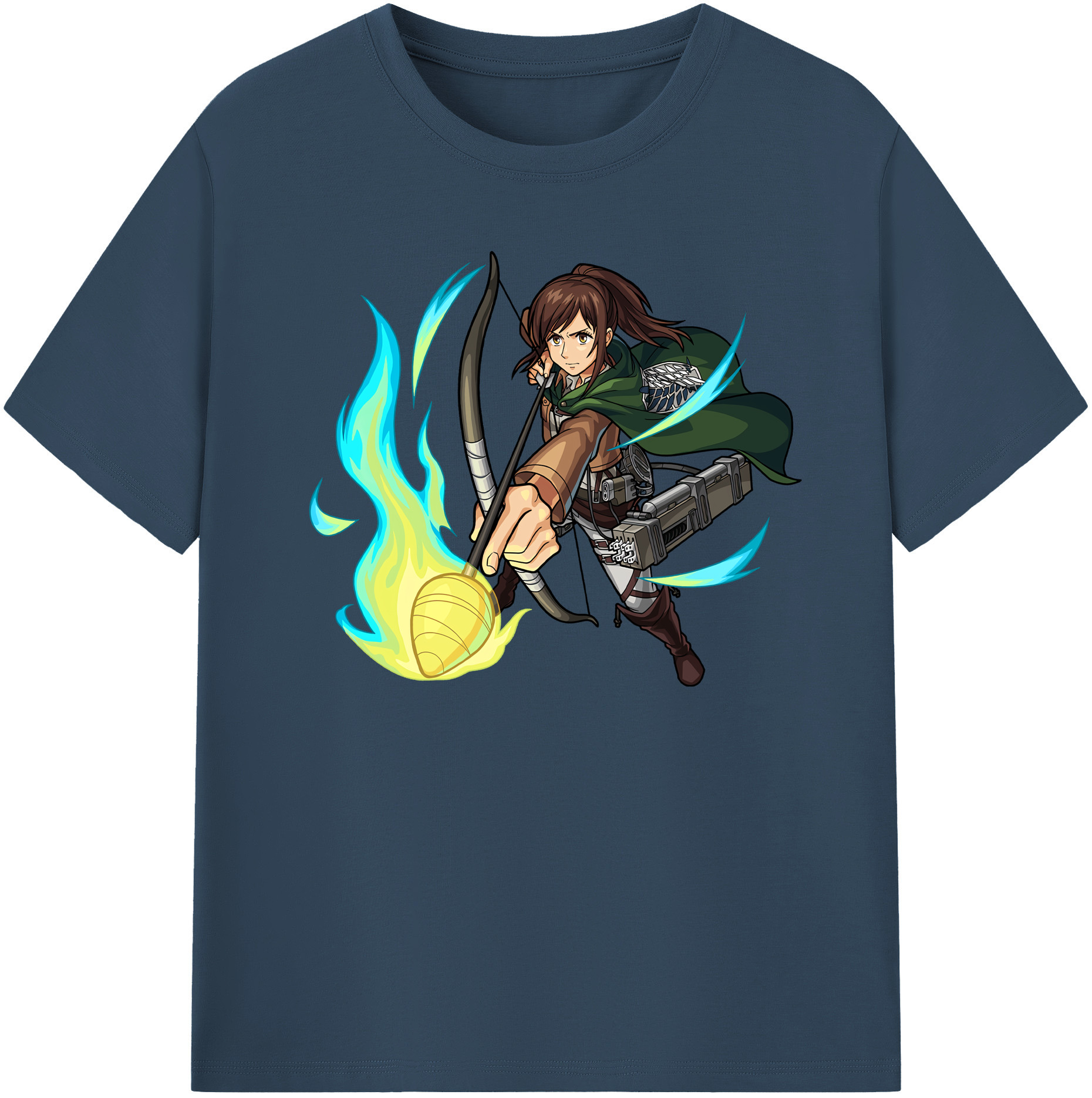 （画像用） 進撃の巨人 サシャ·ブラウス Attack on Titan Sasha Blaus レディースカジュアルプリントTシャツ（綿100％）