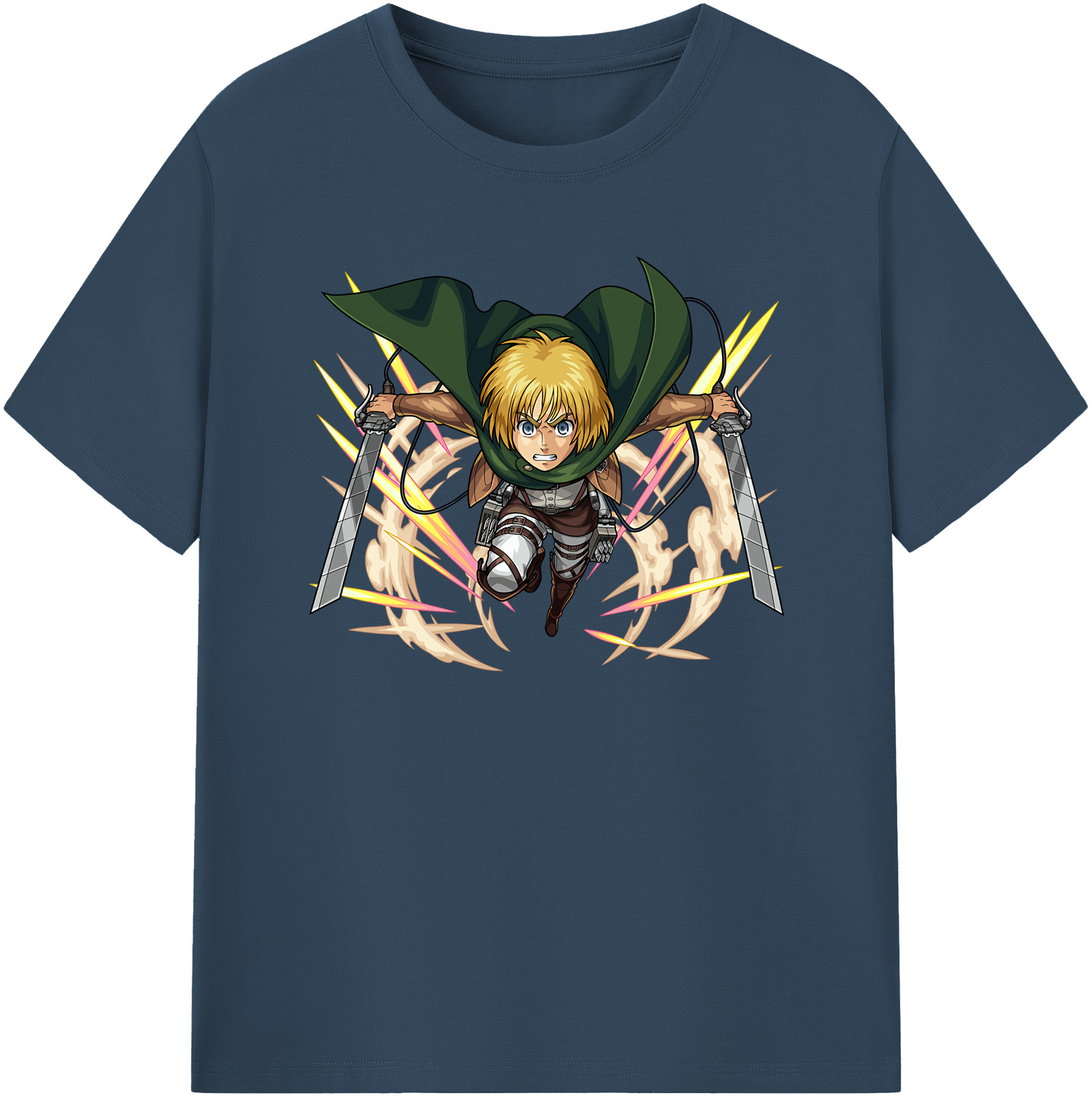 （画像用） 進撃の巨人 アルミン·アルレルト Attack on Titan Armin Arlert レディースカジュアルプリントTシャツ（綿100％）