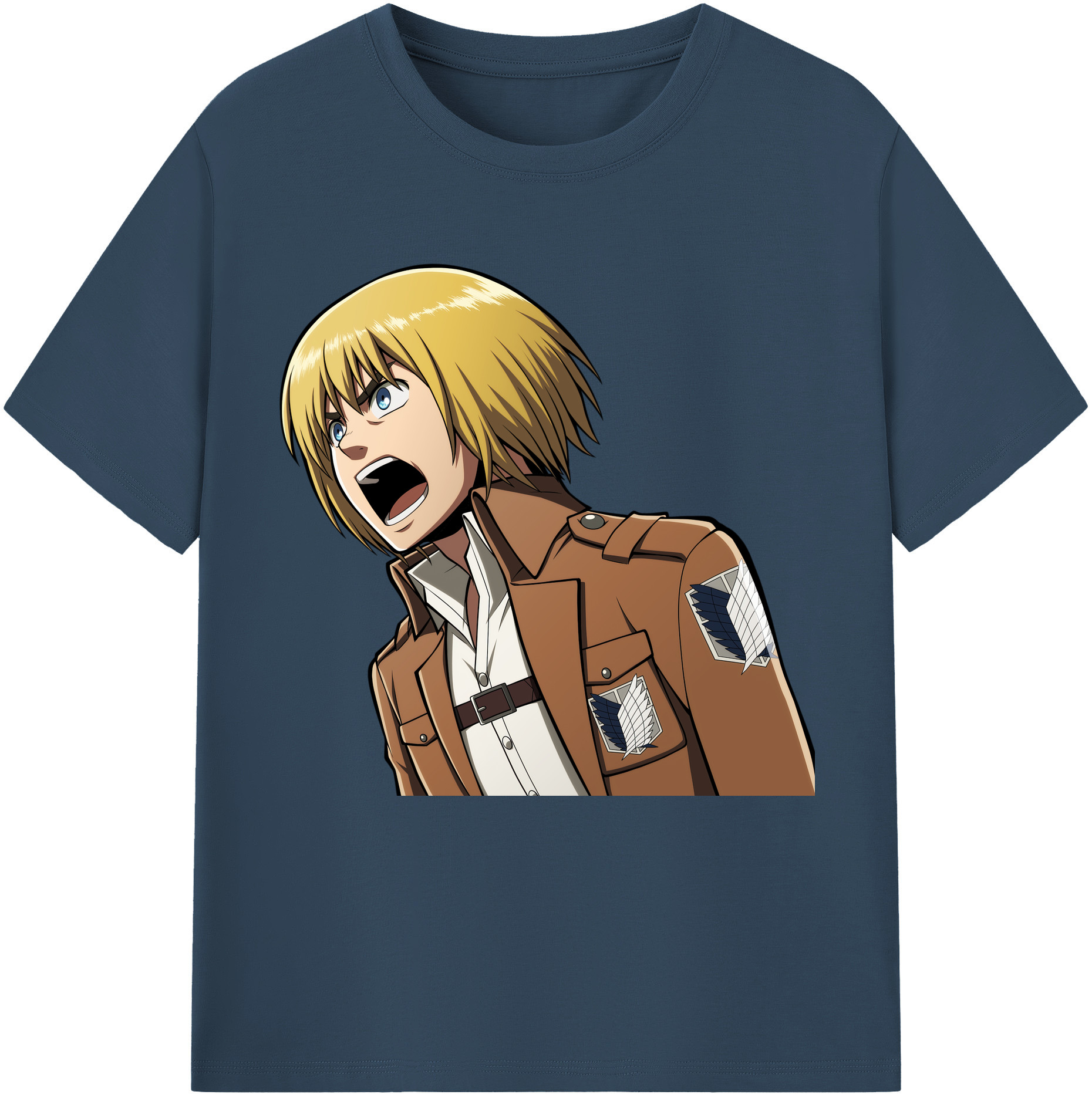 （画像用） 進撃の巨人 アルミン·アルレルト Attack on Titan Armin Arlert レディースカジュアルプリントTシャツ（綿100％）