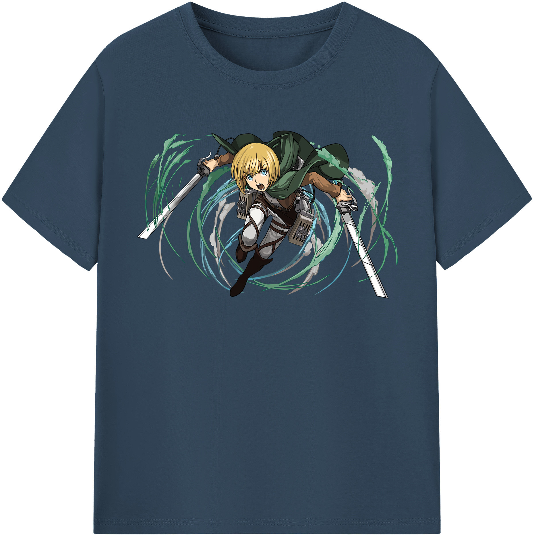 （画像用） 進撃の巨人 アルミン·アルレルト Attack on Titan Armin Arlert レディースカジュアルプリントTシャツ（綿100％）