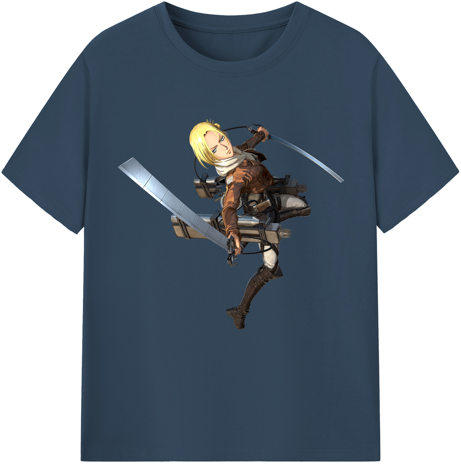 （画像用） 進撃の巨人 アニ・レオンハート Attack on Titan Annie Leonhart レディースカジュアルプリントTシャツ（綿100％）