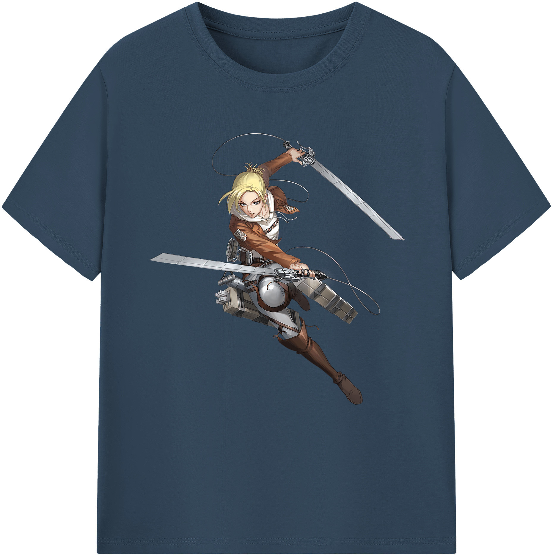 （画像用） 進撃の巨人 アニ・レオンハート Attack on Titan Annie Leonhart レディースカジュアルプリントTシャツ（綿100％）