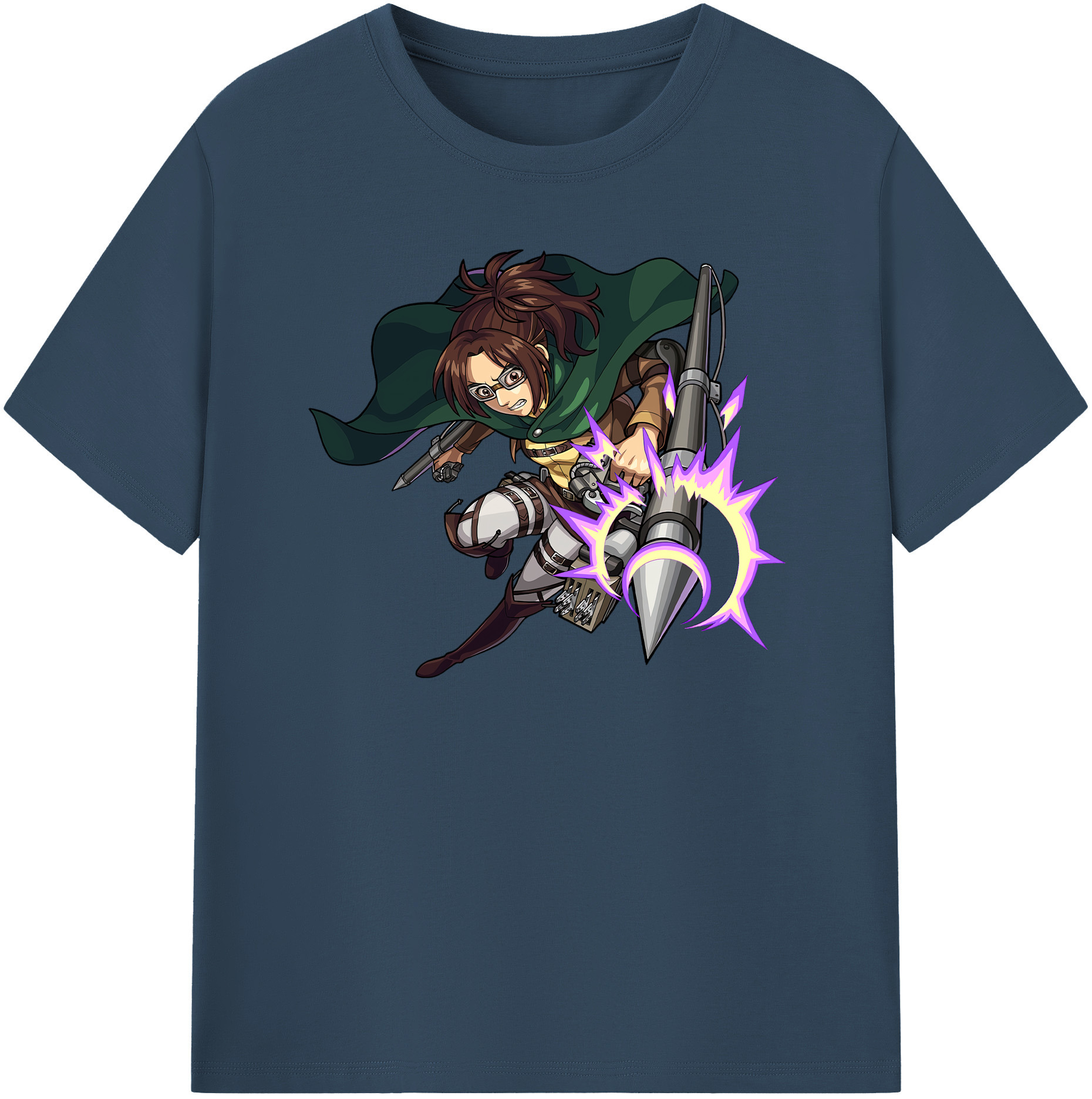 （画像用） 進撃の巨人 ハンジ·ゾエ Attack on Titan Hanji Zoe レディースカジュアルプリントTシャツ（綿100％）