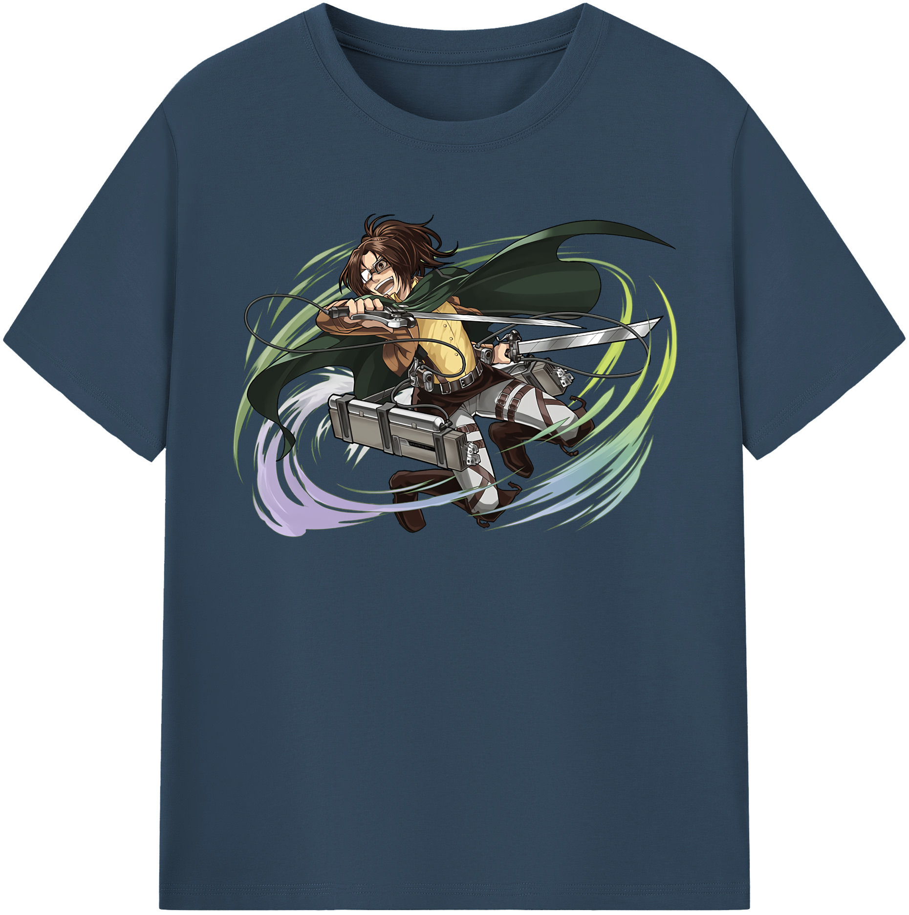 （画像用） 進撃の巨人 ハンジ·ゾエ Attack on Titan Hanji Zoe レディースカジュアルプリントTシャツ（綿100％）