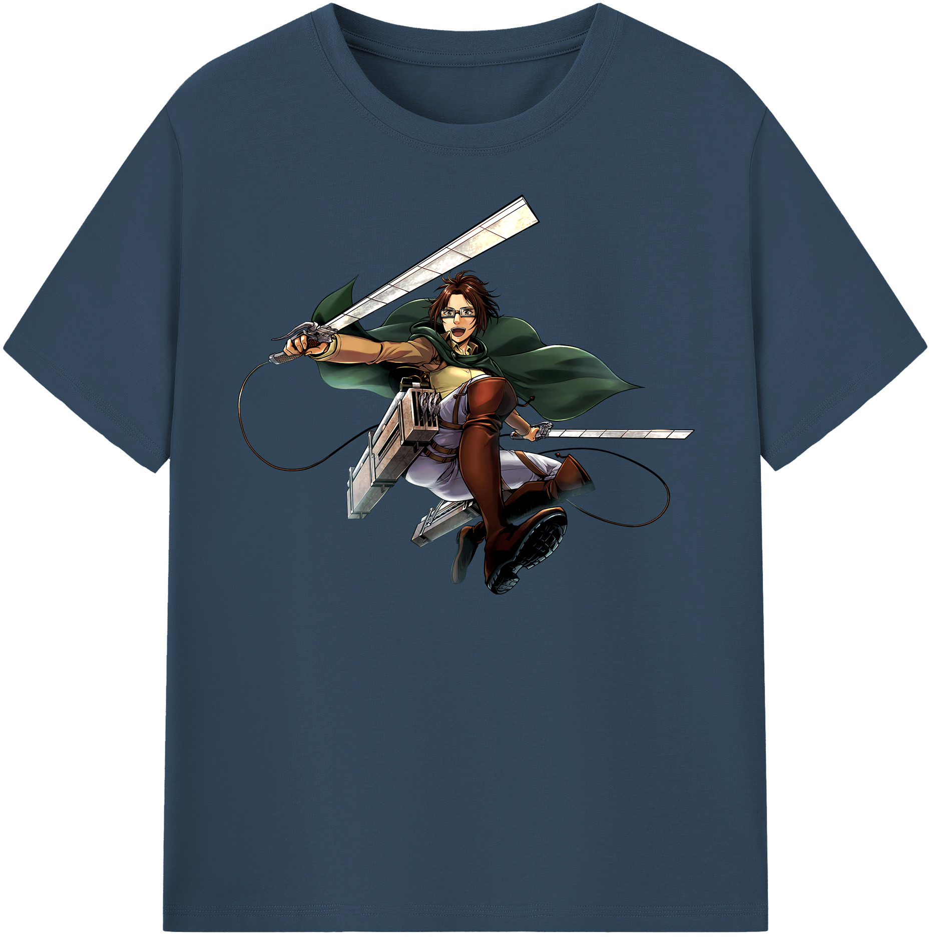 （画像用） 進撃の巨人 ハンジ·ゾエ Attack on Titan Hanji Zoe レディースカジュアルプリントTシャツ（綿100％）