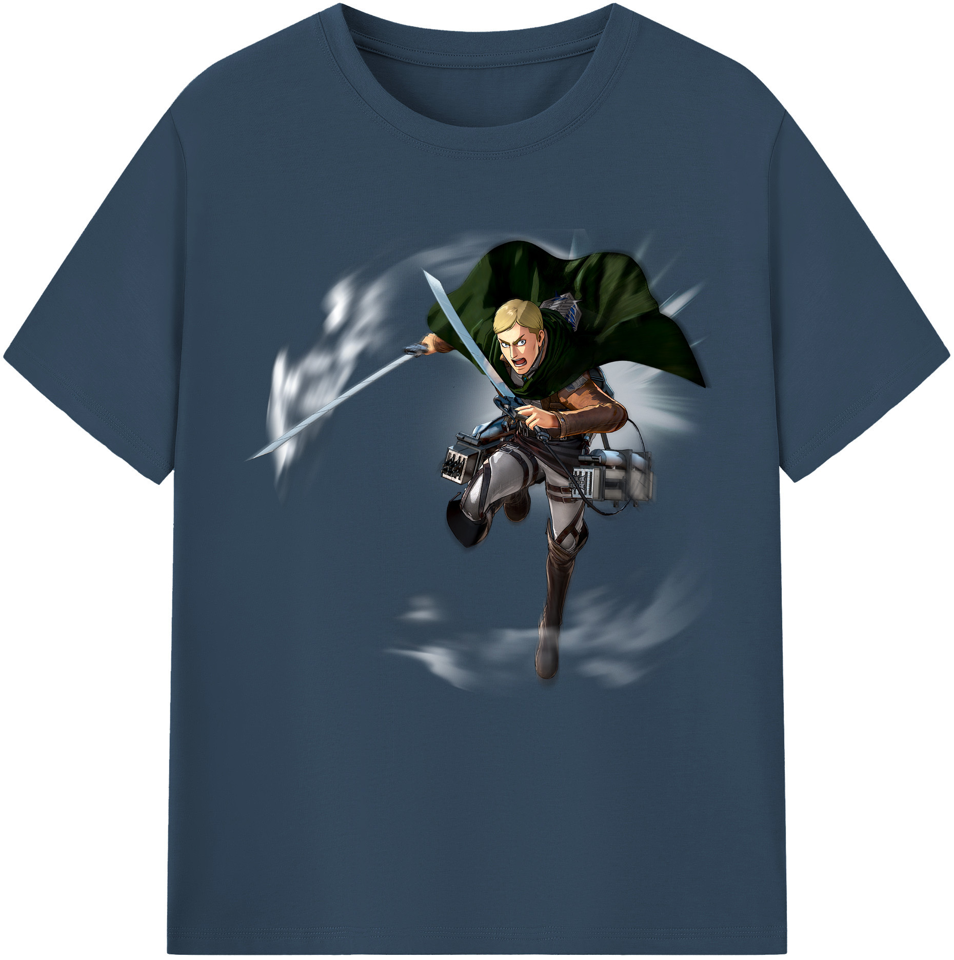 （画像用） 進撃の巨人 エルヴィン・スミス Attack on Titan Erwin Smith レディースカジュアルプリントTシャツ（綿100％）
