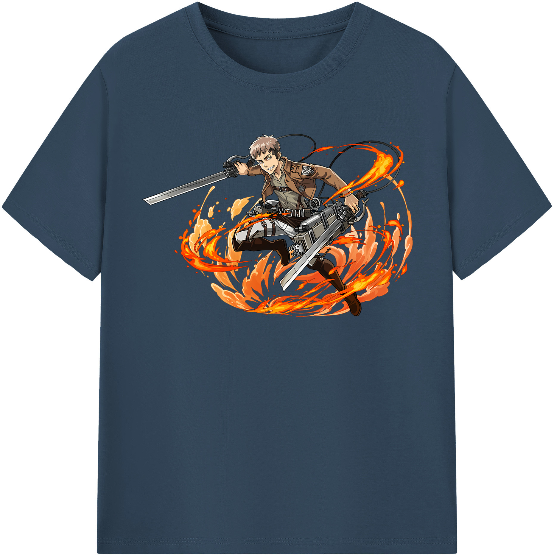 （画像用） 進撃の巨人 ジャン・キルシュタイン Attack on Titan Jean Kirstein レディースカジュアルプリントTシャツ（綿100％）
