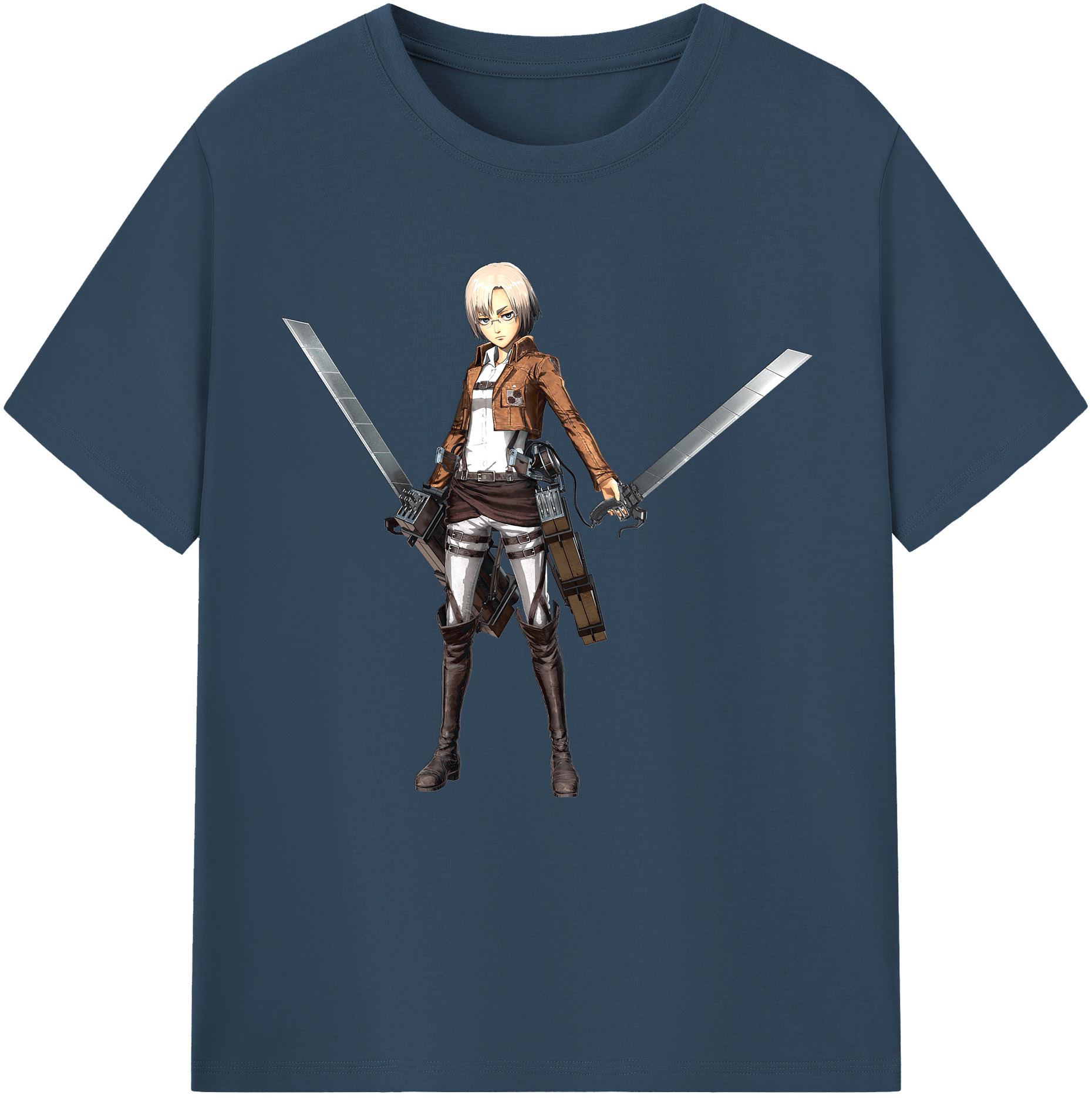 （画像用）  レディースカジュアルプリントTシャツ（綿100％）