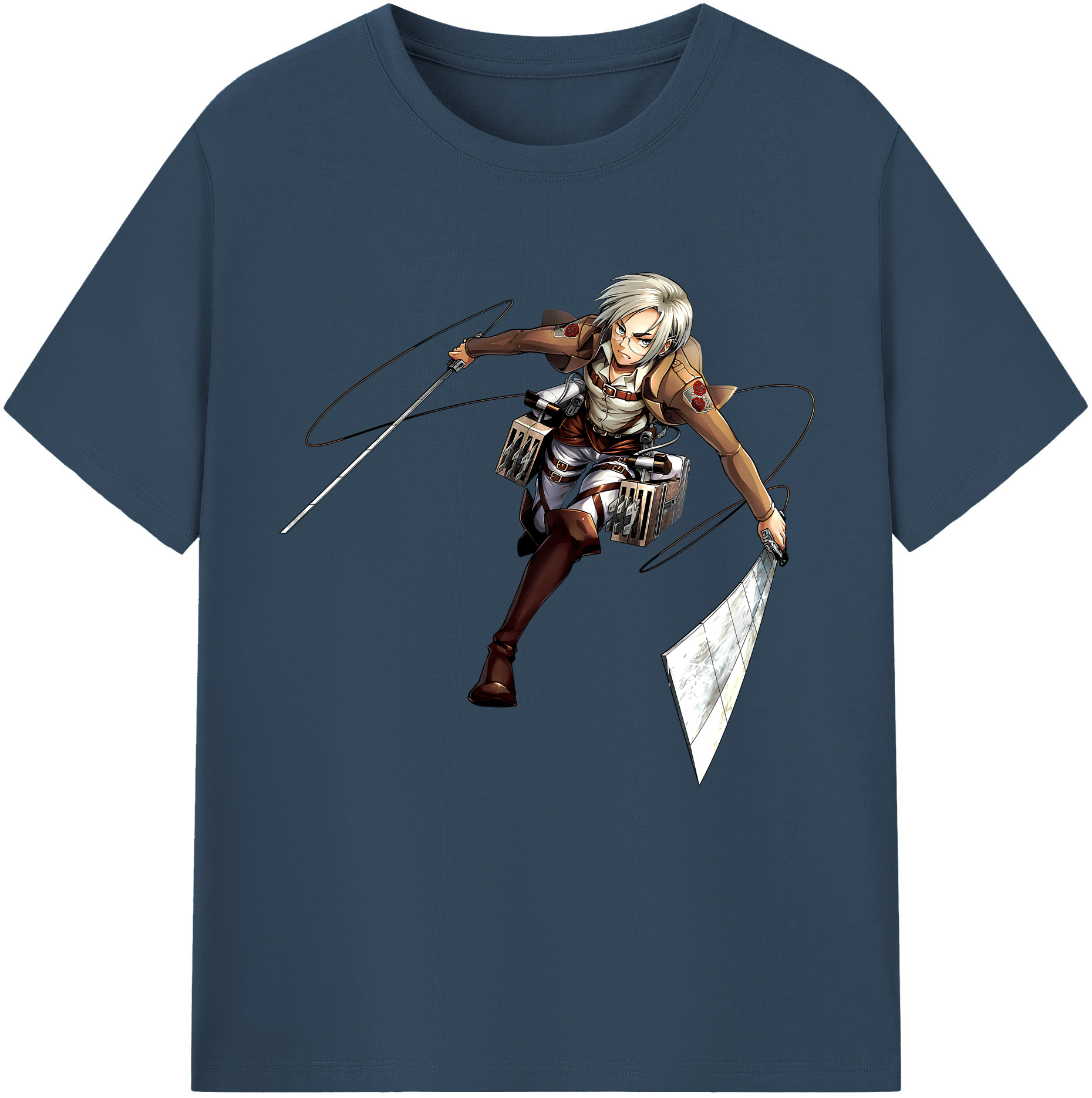 （画像用）  レディースカジュアルプリントTシャツ（綿100％）
