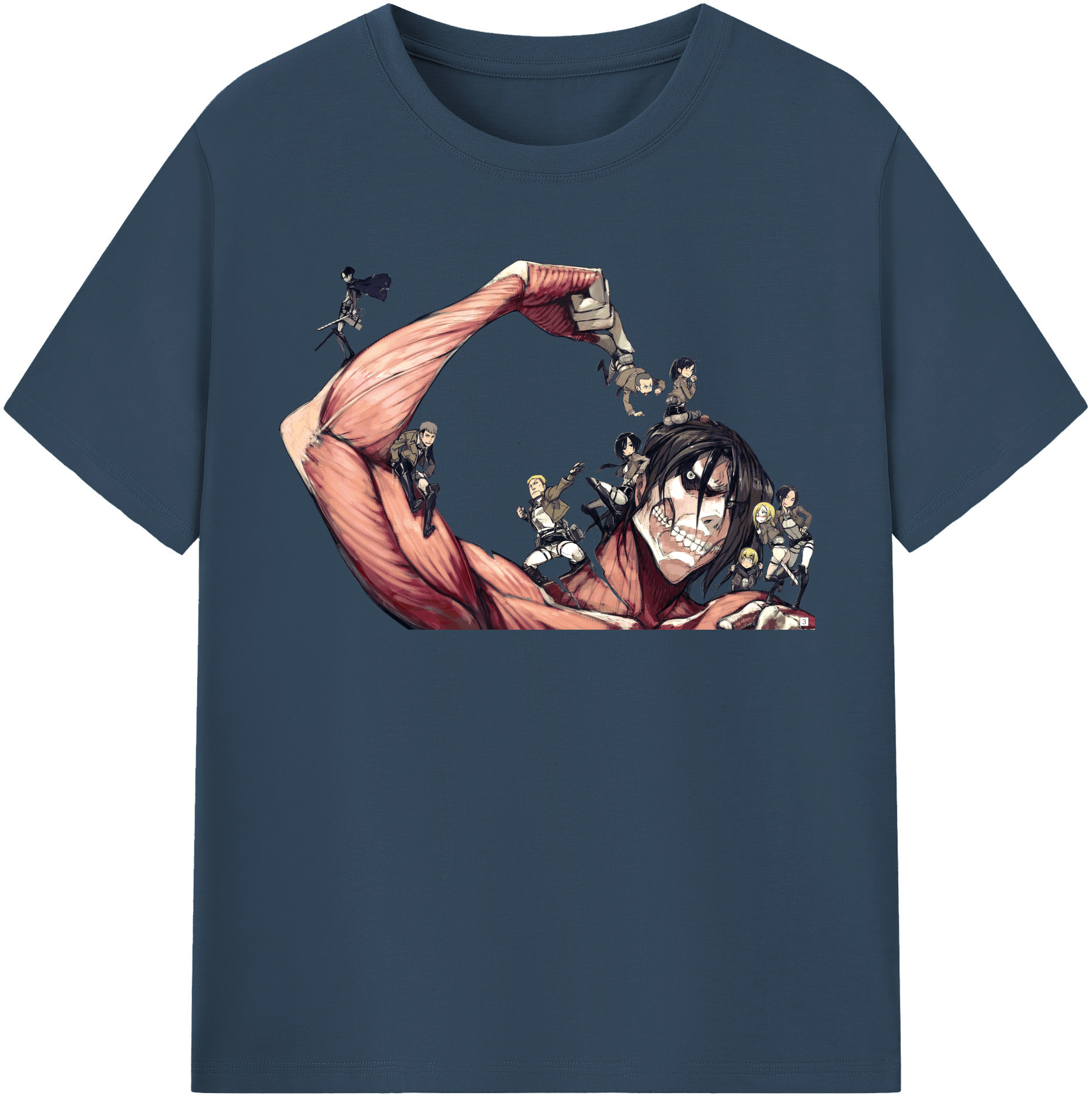 （画像用） 進撃の巨人 Attack on Titan レディースカジュアルプリントTシャツ（綿100％）