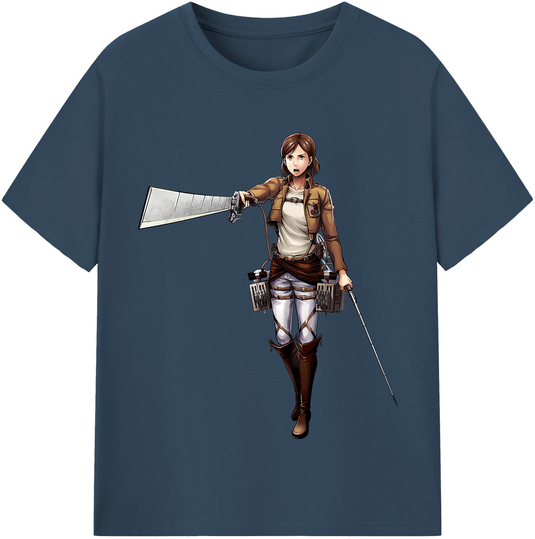 （画像用） 進撃の巨人 Attack on Titan レディースカジュアルプリントTシャツ（綿100％）