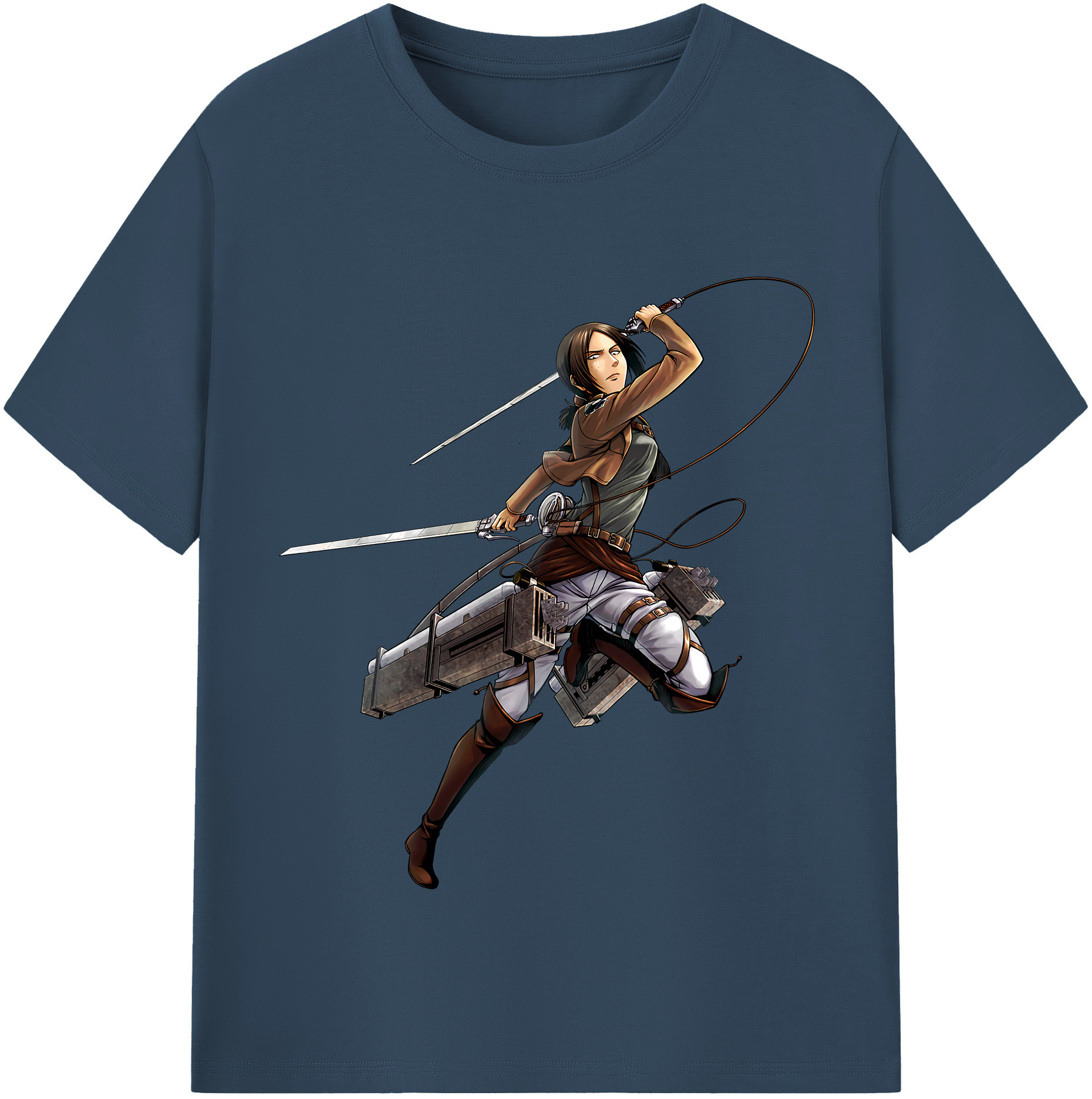 （画像用） 進撃の巨人 Attack on Titan レディースカジュアルプリントTシャツ（綿100％）