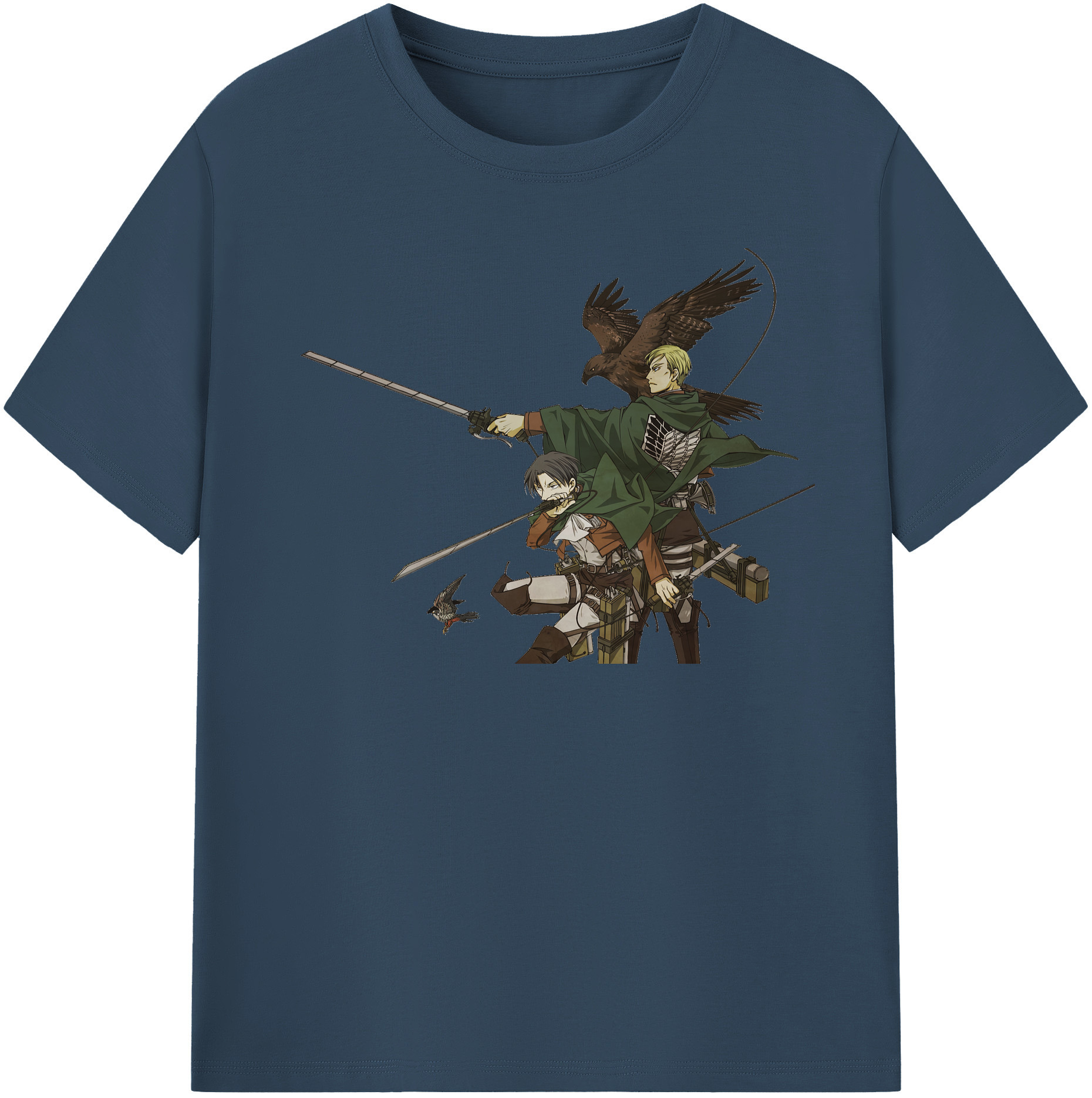 （画像用） 進撃の巨人 Attack on Titan レディースカジュアルプリントTシャツ（綿100％）