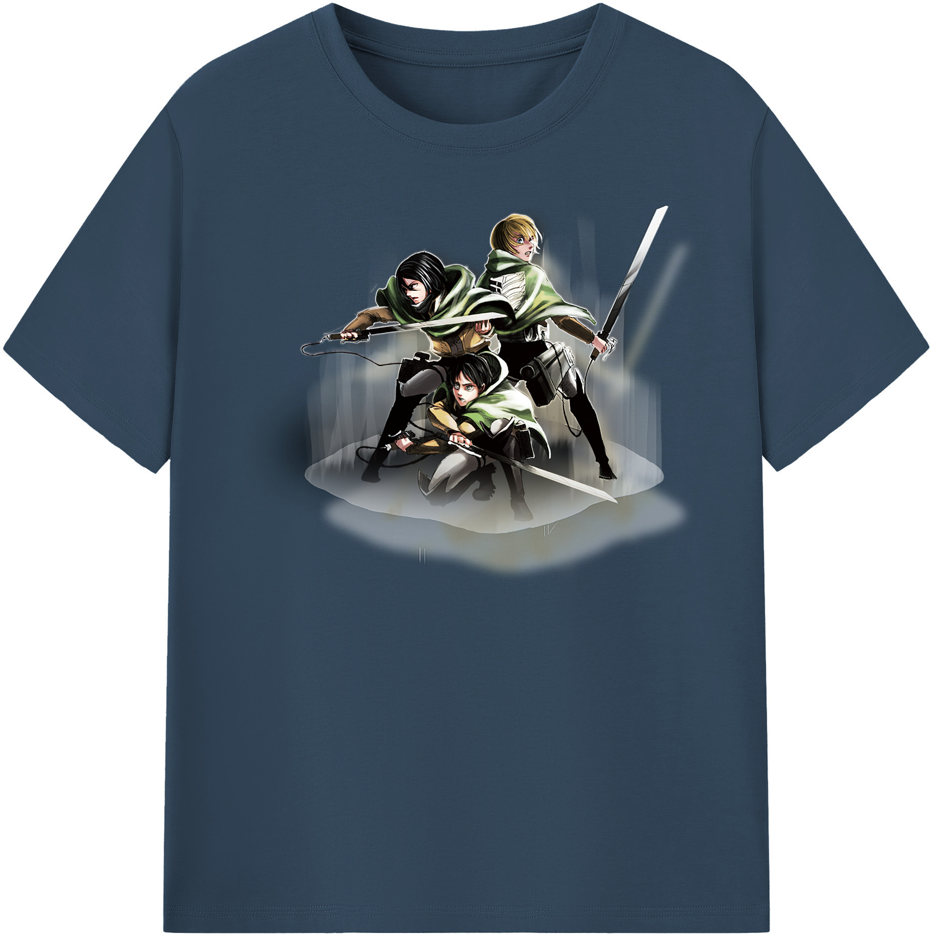 （画像用） 進撃の巨人 Attack on Titan レディースカジュアルプリントTシャツ（綿100％）