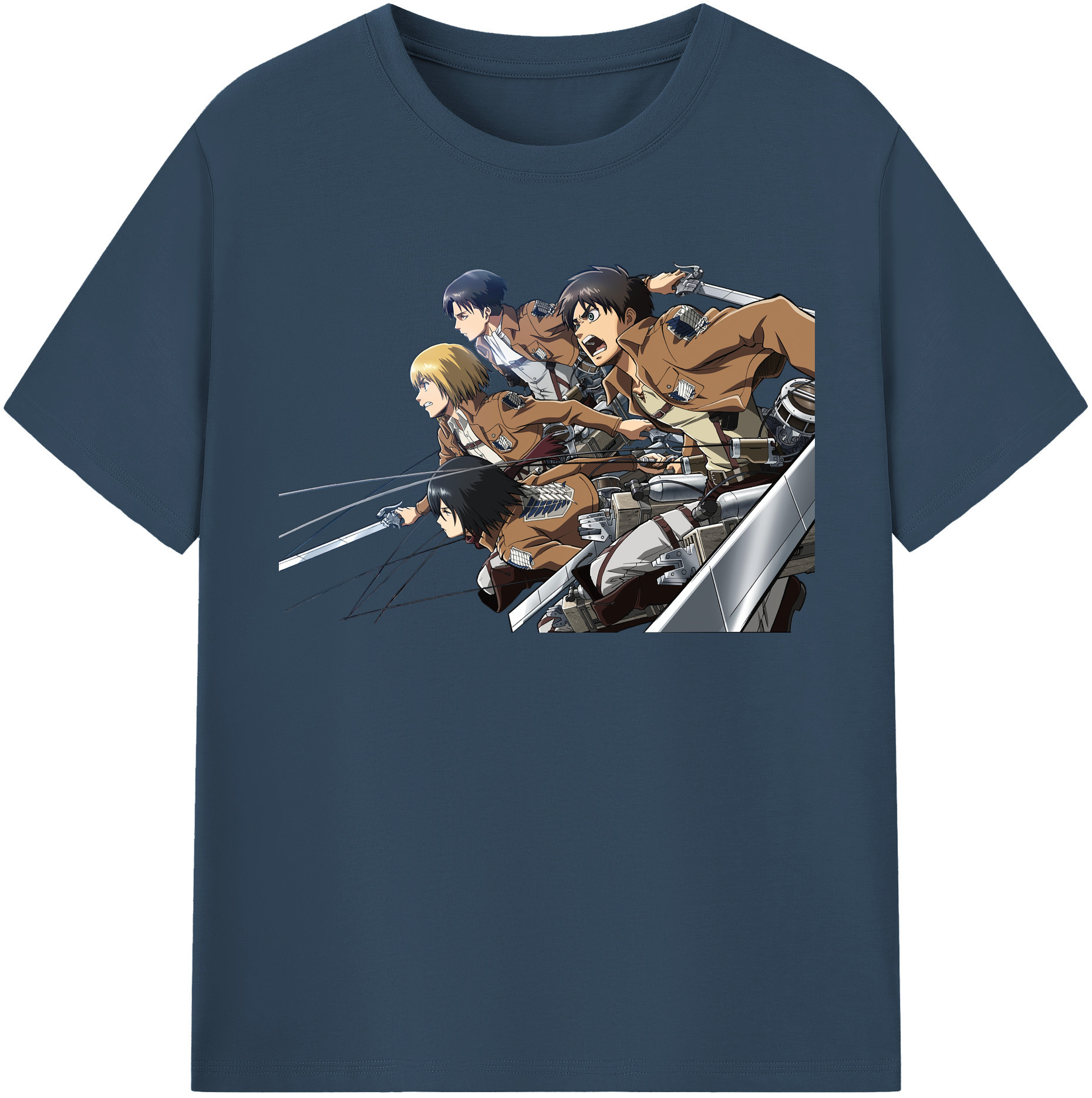 （画像用） 進撃の巨人 Attack on Titan レディースカジュアルプリントTシャツ（綿100％）