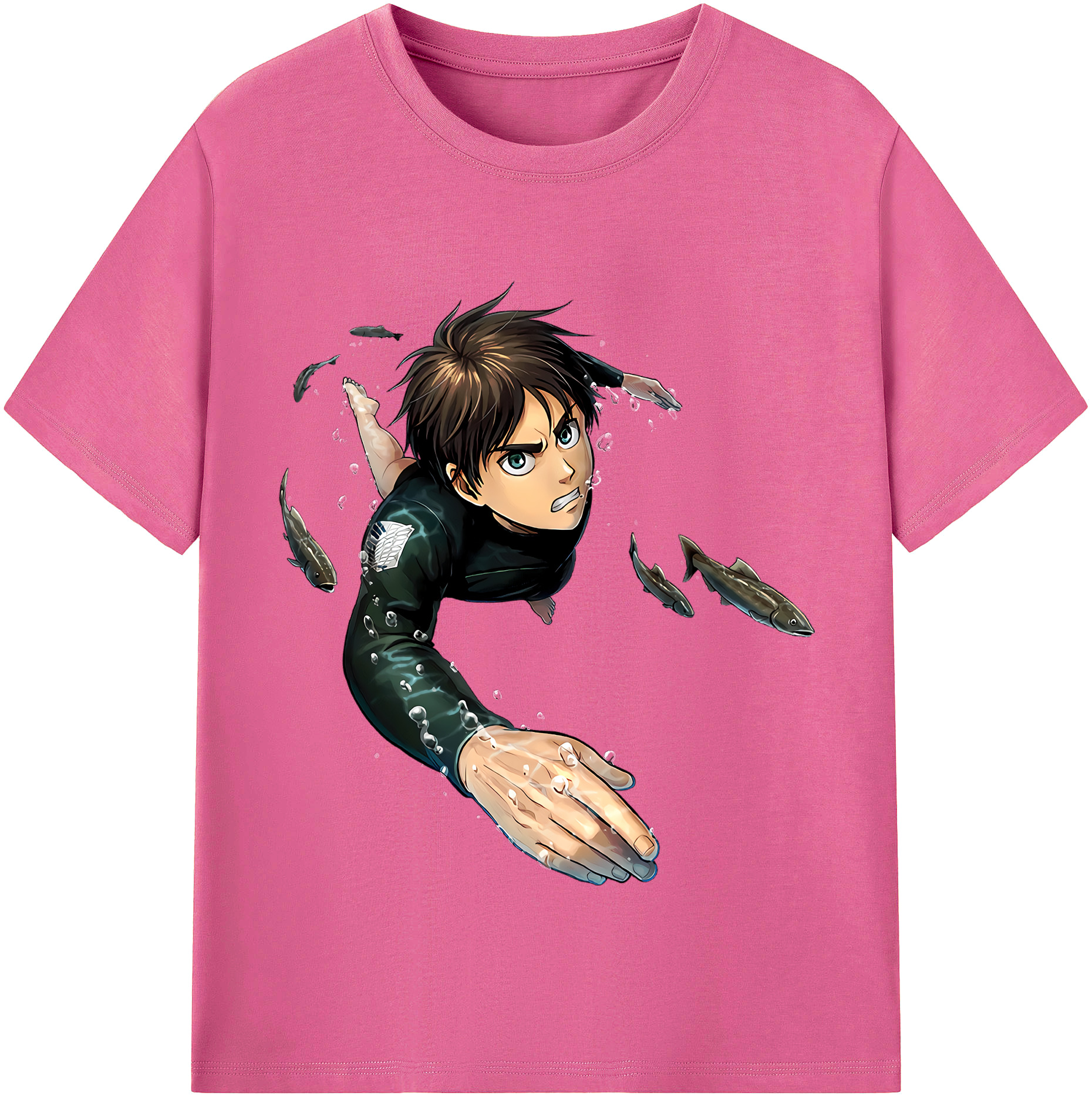 （画像用） 進撃の巨人 エレン･イェーガー Attack on Titan Eren Jäger レディースカジュアルプリントTシャツ（綿100％）