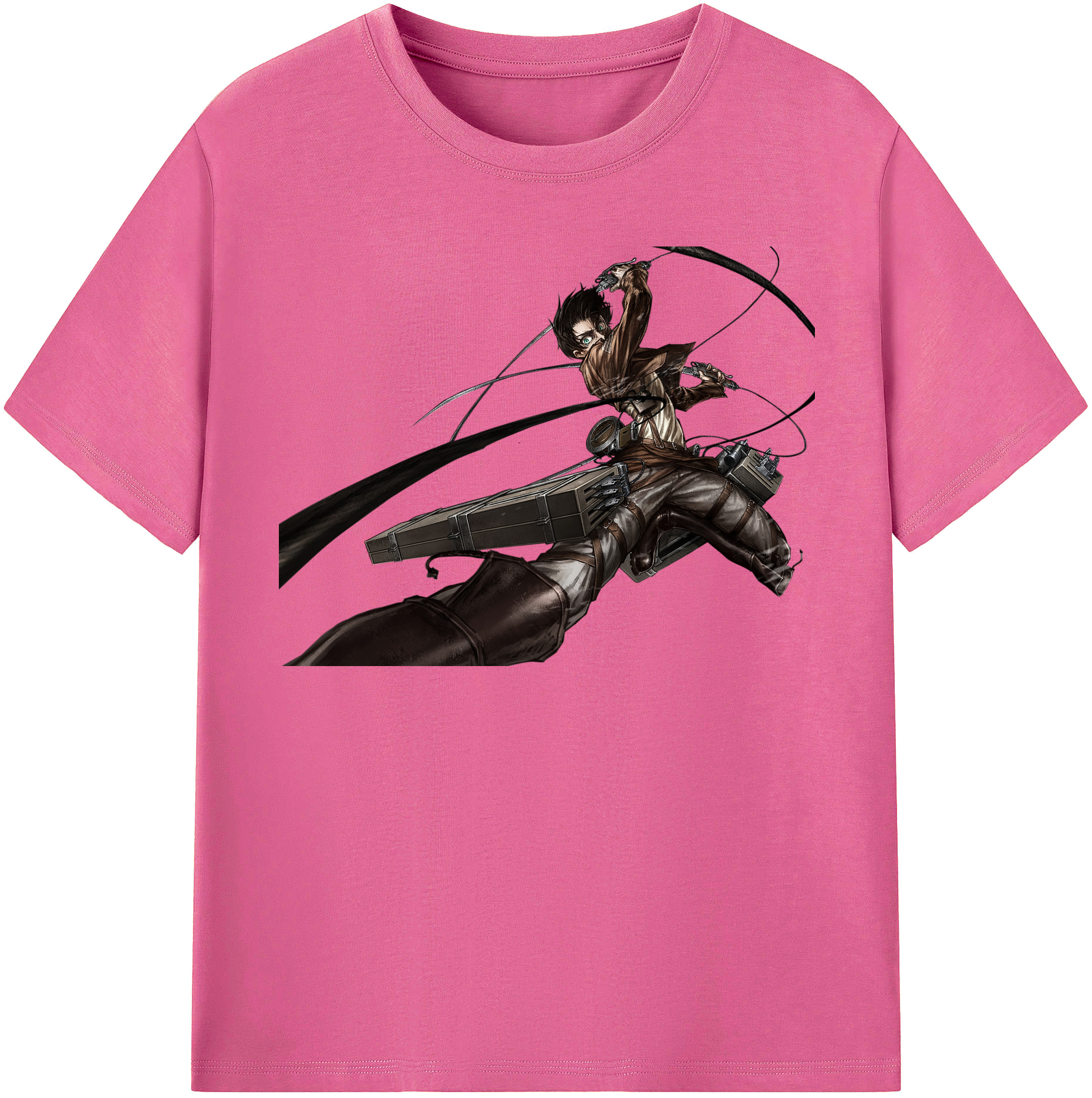 （画像用） 進撃の巨人 エレン･イェーガー Attack on Titan Eren Jäger レディースカジュアルプリントTシャツ（綿100％）