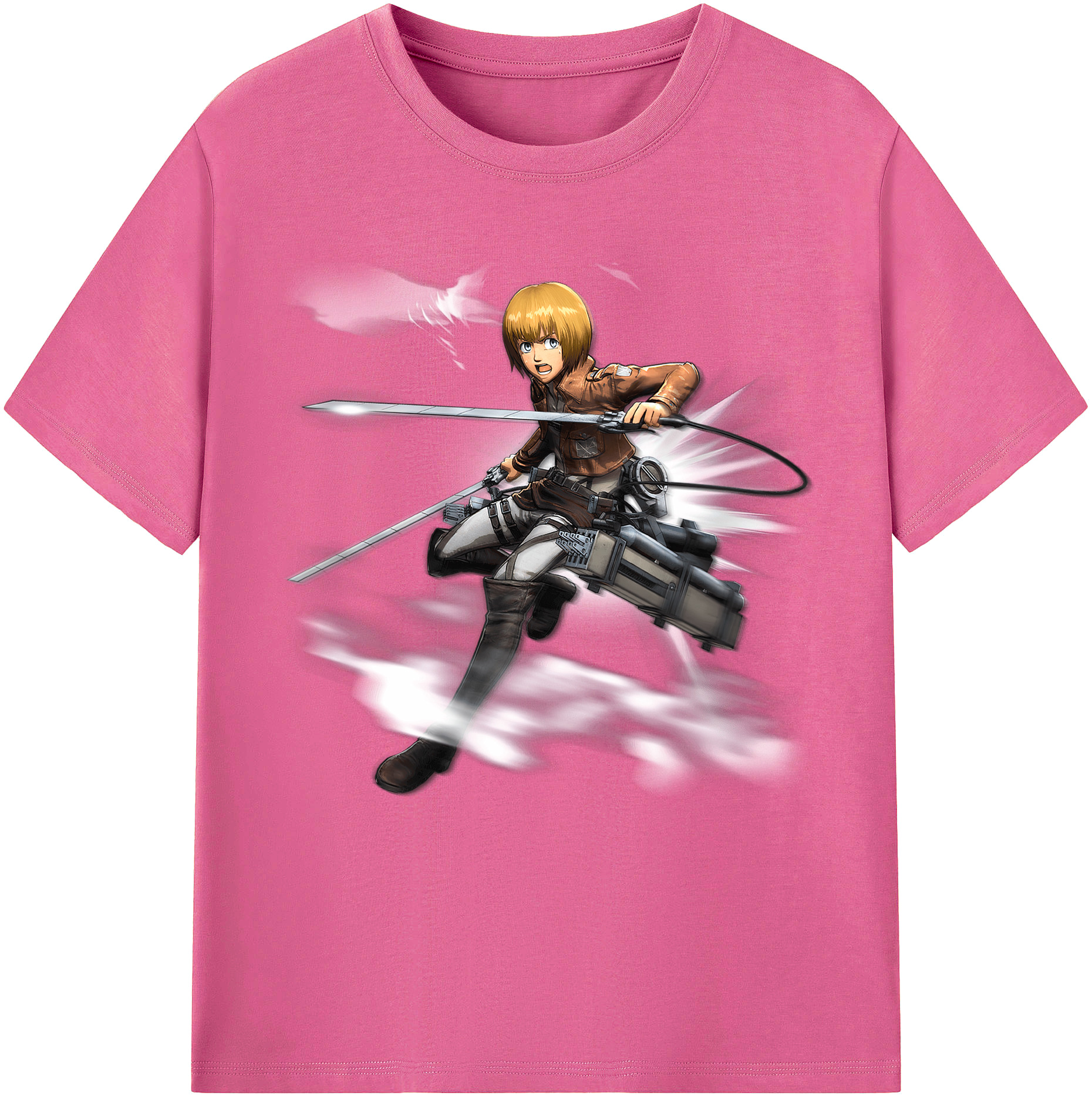 （画像用） 進撃の巨人 アルミン·アルレルト Attack on Titan Armin Arlert レディースカジュアルプリントTシャツ（綿100％）