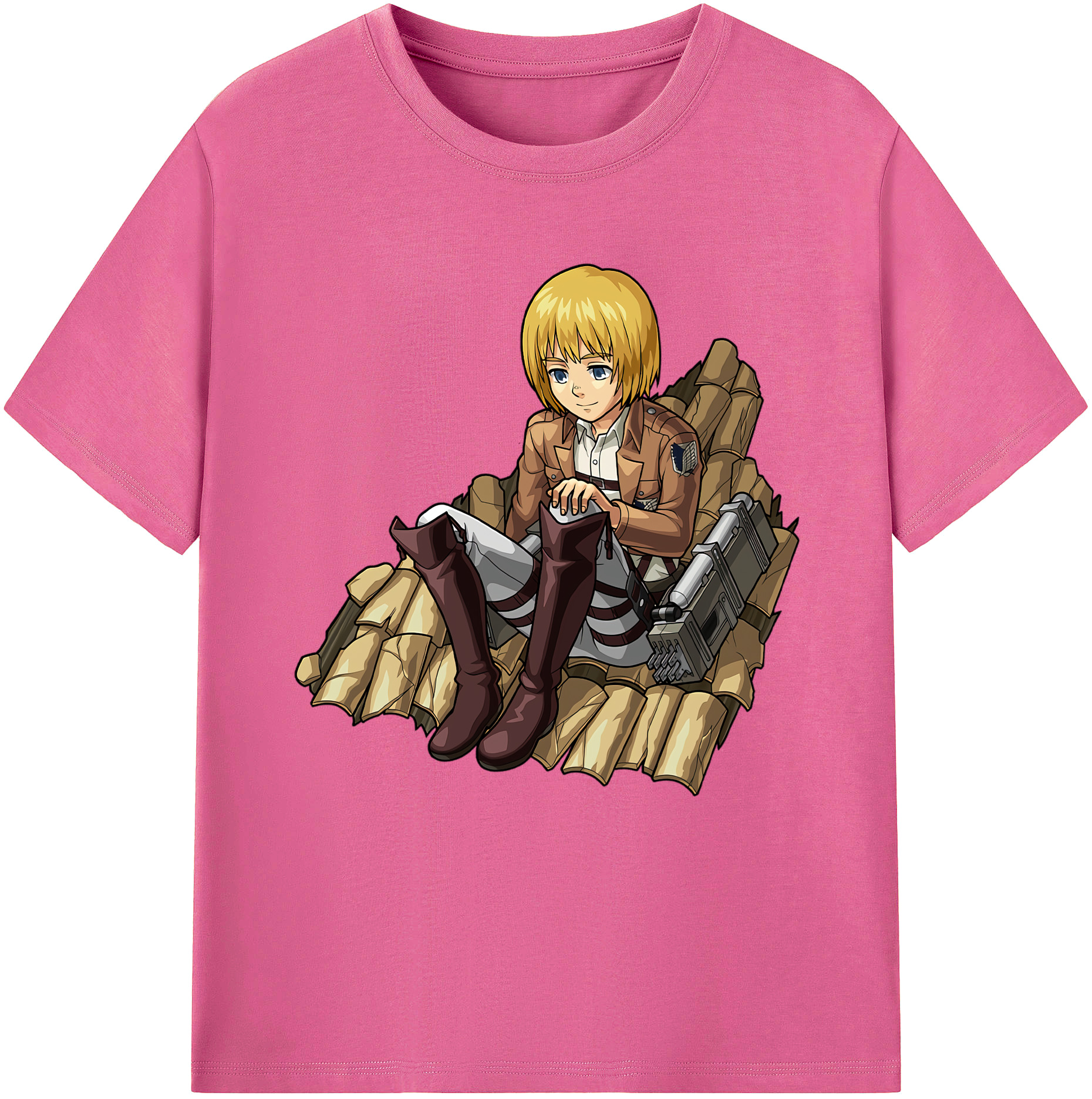 （画像用） 進撃の巨人 アルミン·アルレルト Attack on Titan Armin Arlert レディースカジュアルプリントTシャツ（綿100％）