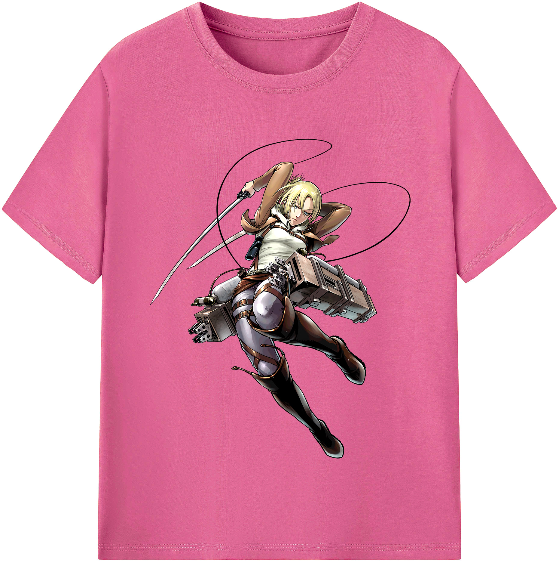 （画像用） 進撃の巨人 アニ・レオンハート Attack on Titan Annie Leonhart レディースカジュアルプリントTシャツ（綿100％）