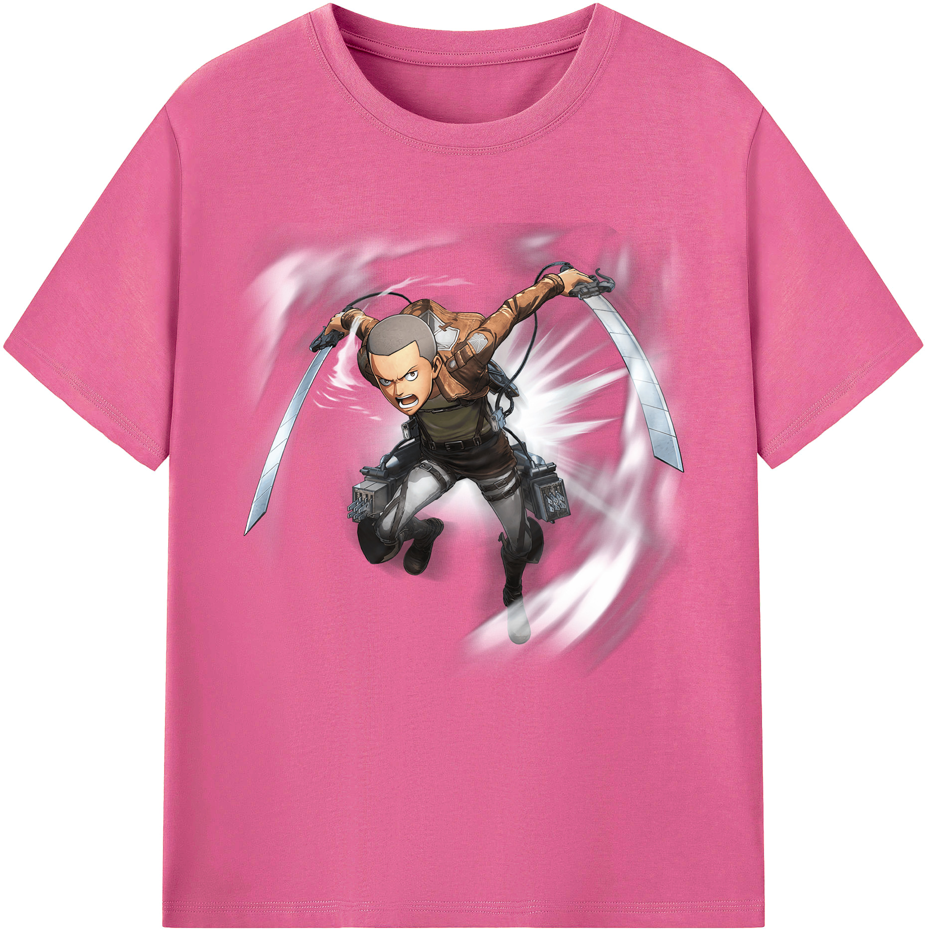 （画像用） 進撃の巨人 コニー·スプリンガー Attack on Titan Connie Springer レディースカジュアルプリントTシャツ（綿100％）