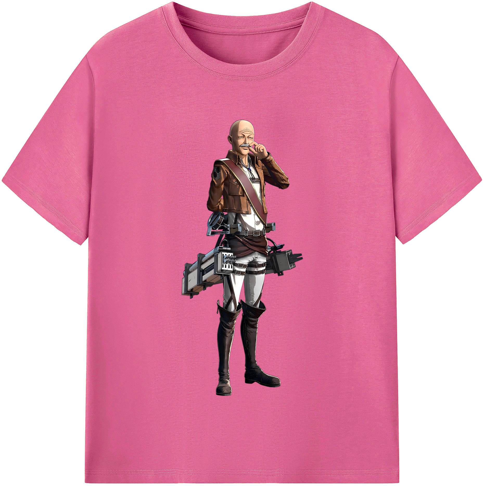 （画像用） 進撃の巨人 ドット·ピクシス Attack on Titan Dot Pixis レディースカジュアルプリントTシャツ（綿100％）