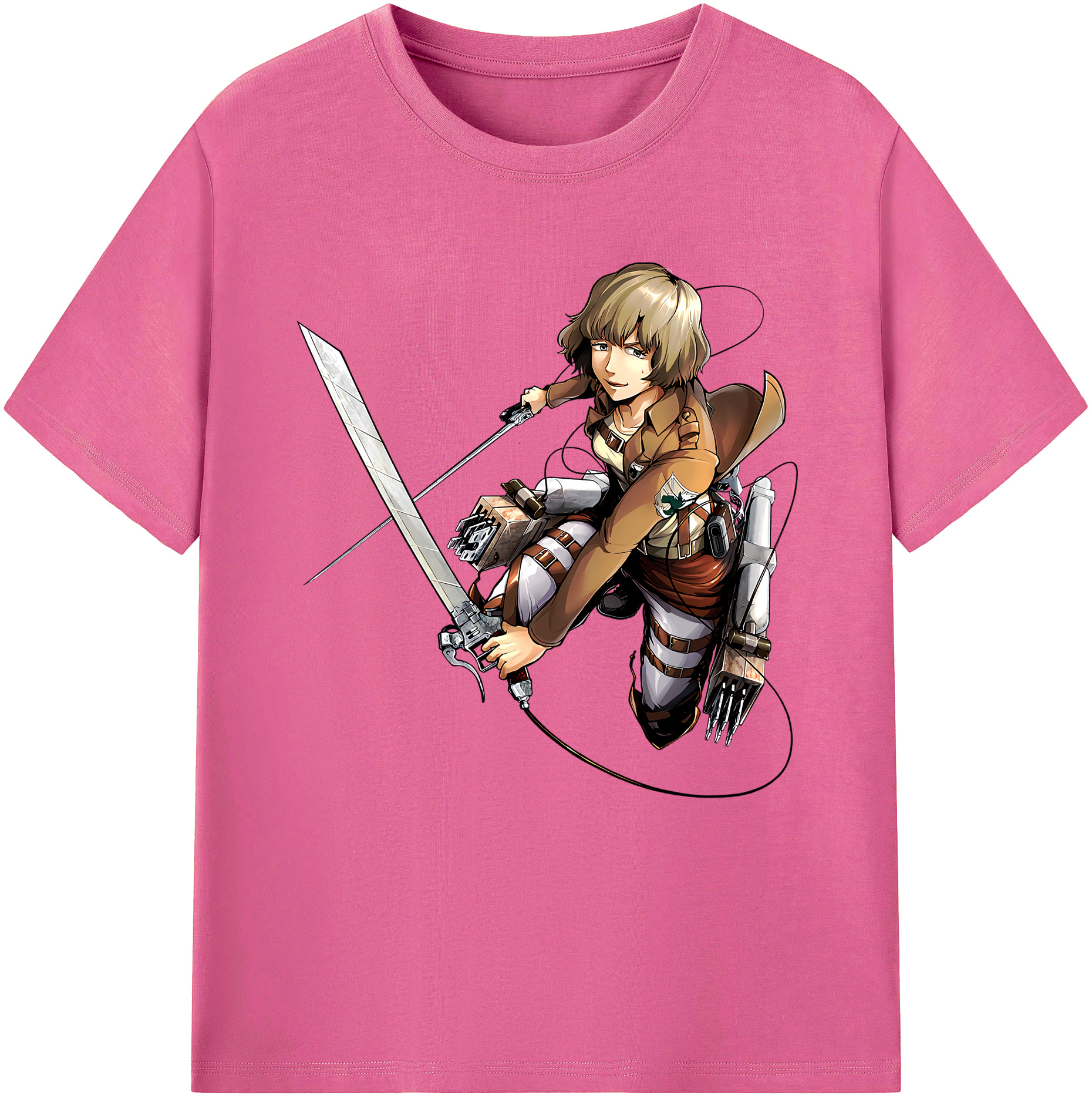 （画像用） 進撃の巨人 ヒツチ Attack on Titan Hitch レディースカジュアルプリントTシャツ（綿100％）