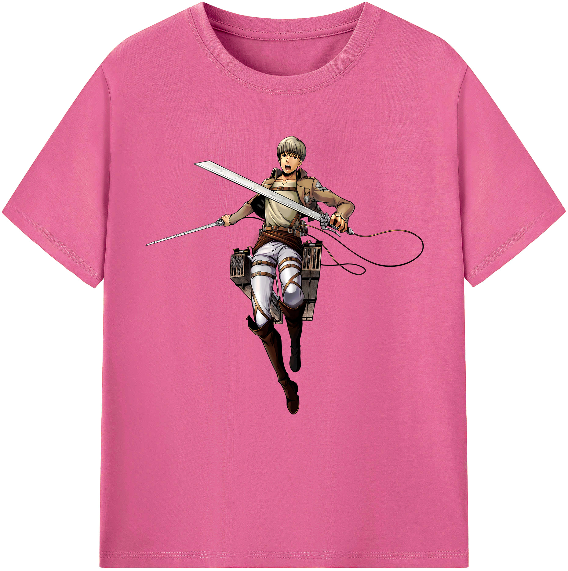 （画像用） 進撃の巨人 Attack on Titan レディースカジュアルプリントTシャツ（綿100％）