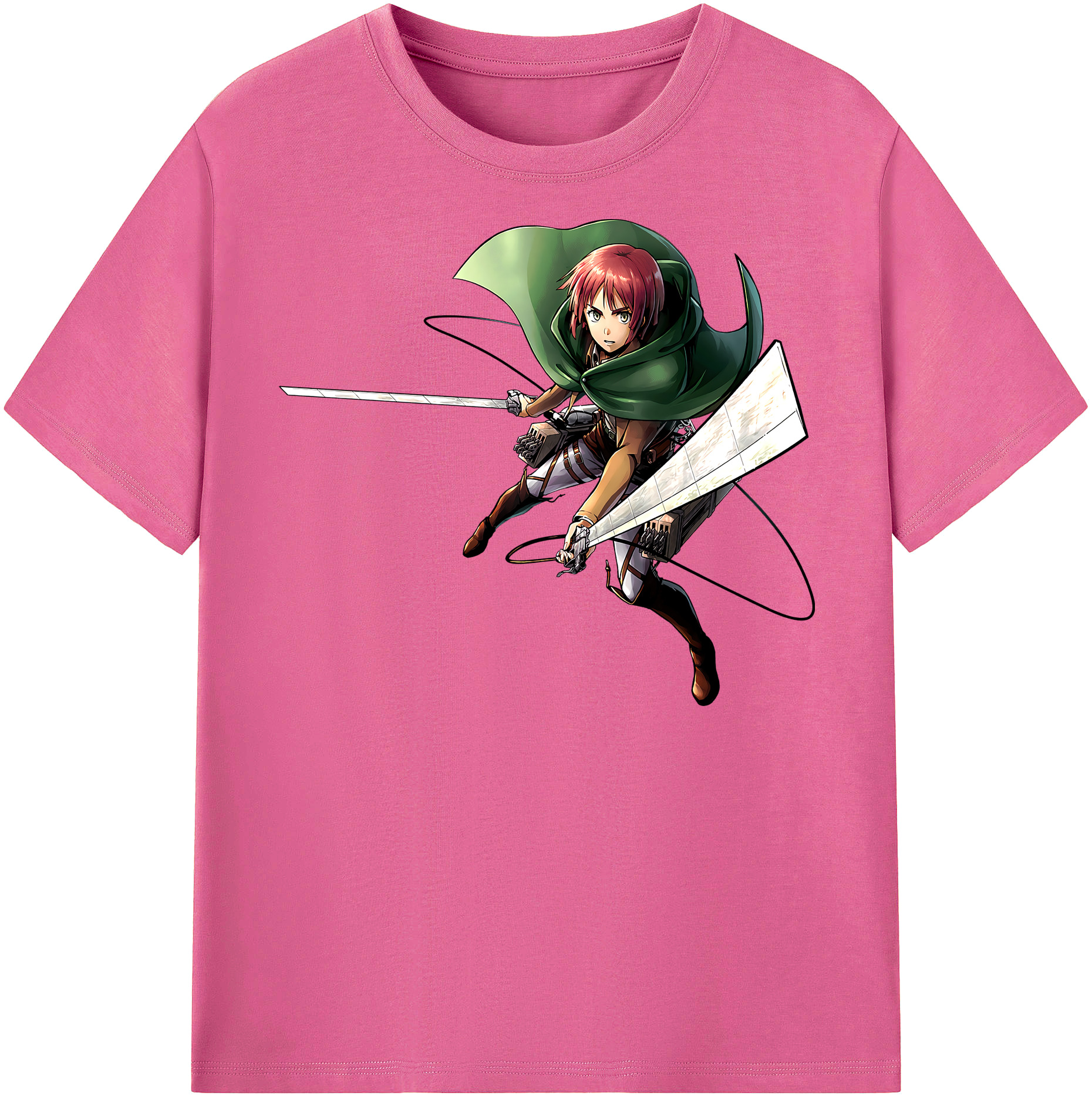 （画像用） 進撃の巨人 Attack on Titan レディースカジュアルプリントTシャツ（綿100％）