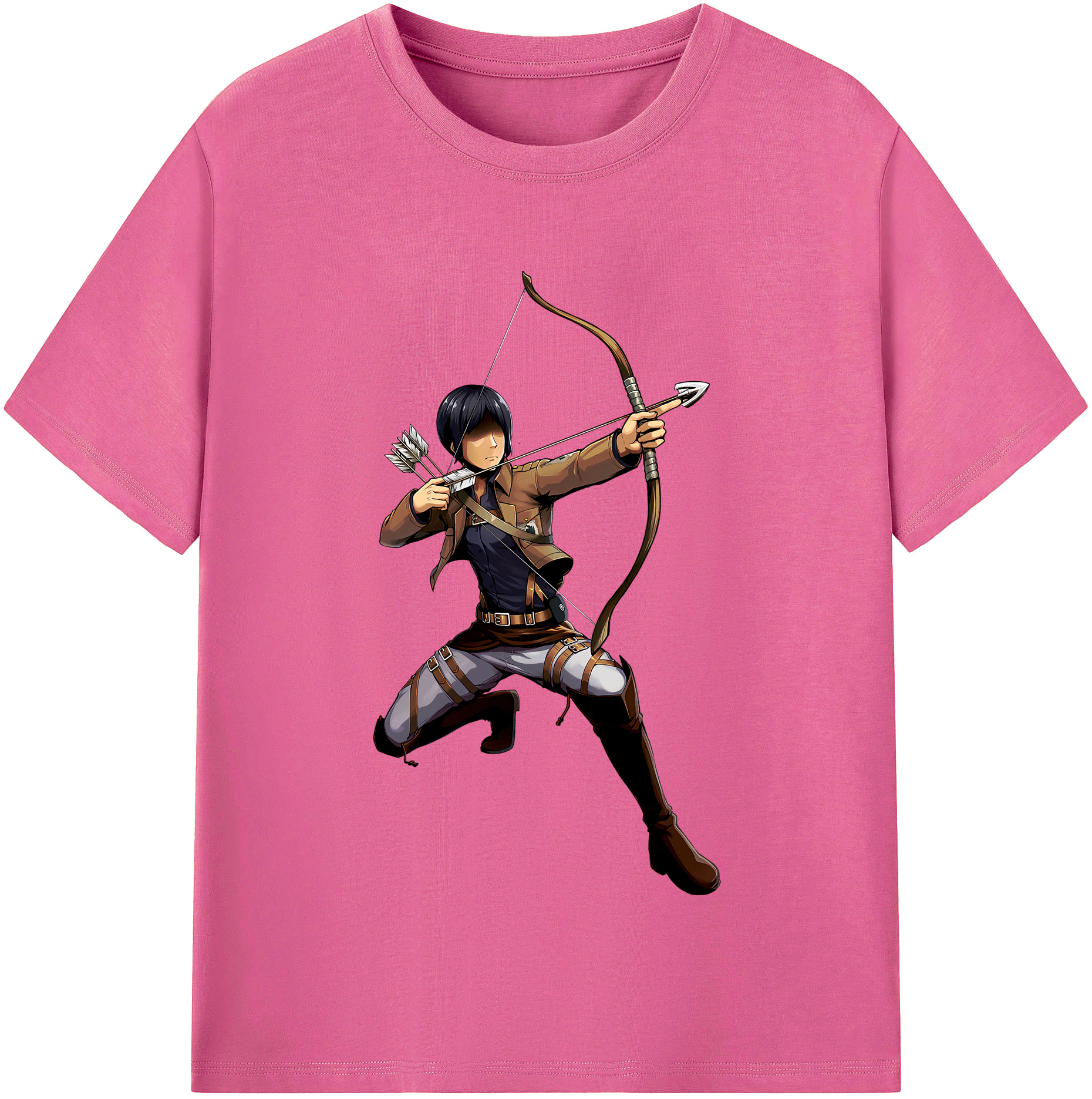 （画像用） 進撃の巨人 Attack on Titan レディースカジュアルプリントTシャツ（綿100％）