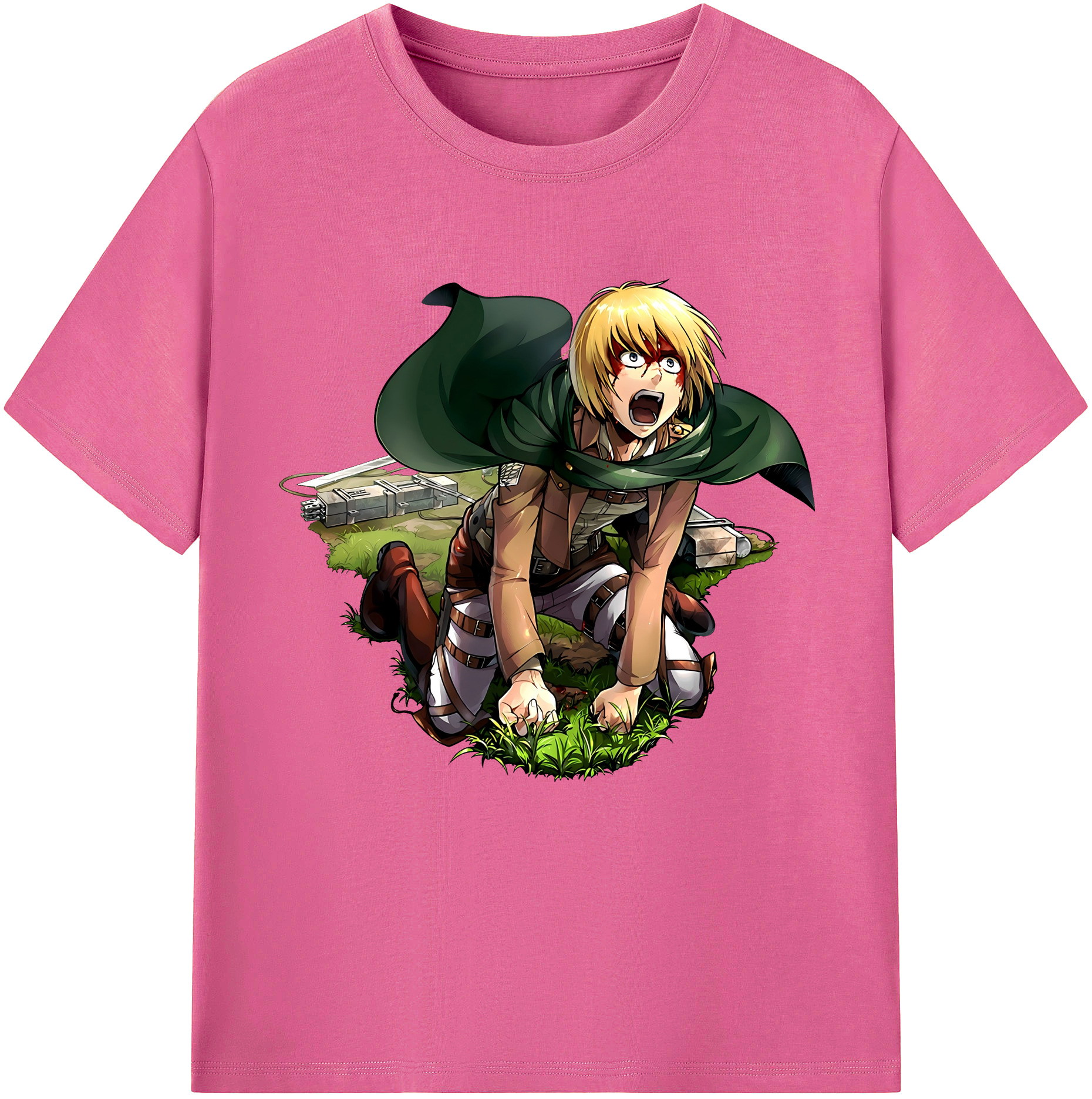 （画像用） 進撃の巨人 アルミン·アルレルト Attack on Titan Armin Arlert レディースカジュアルプリントTシャツ（綿100％）