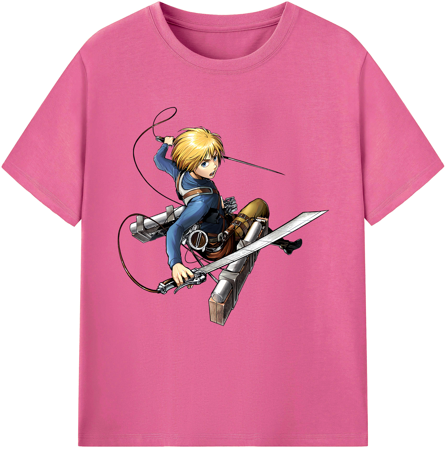 （画像用） 進撃の巨人 アルミン·アルレルト Attack on Titan Armin Arlert レディースカジュアルプリントTシャツ（綿100％）
