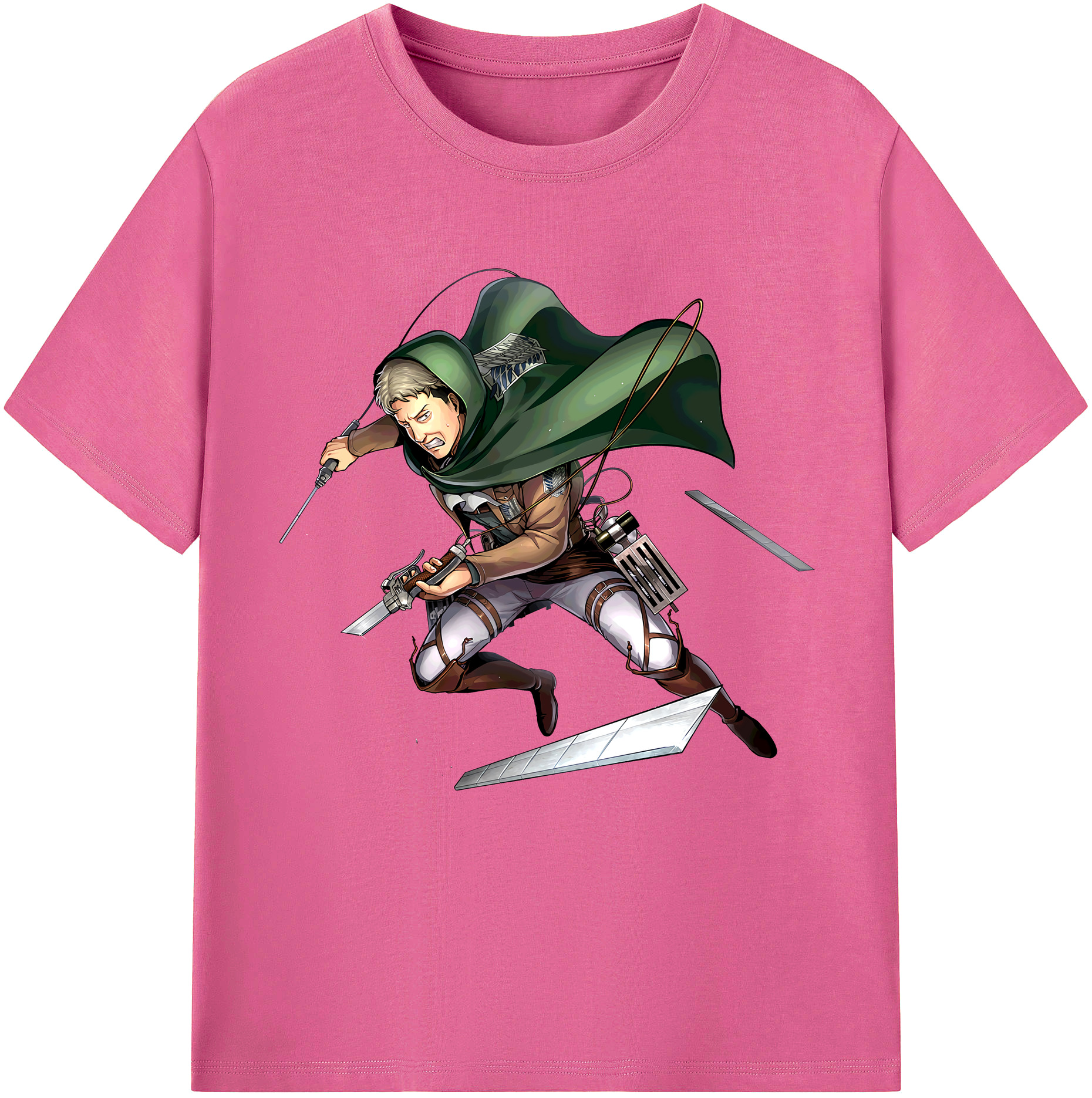（画像用） 進撃の巨人 Attack on Titan レディースカジュアルプリントTシャツ（綿100％）
