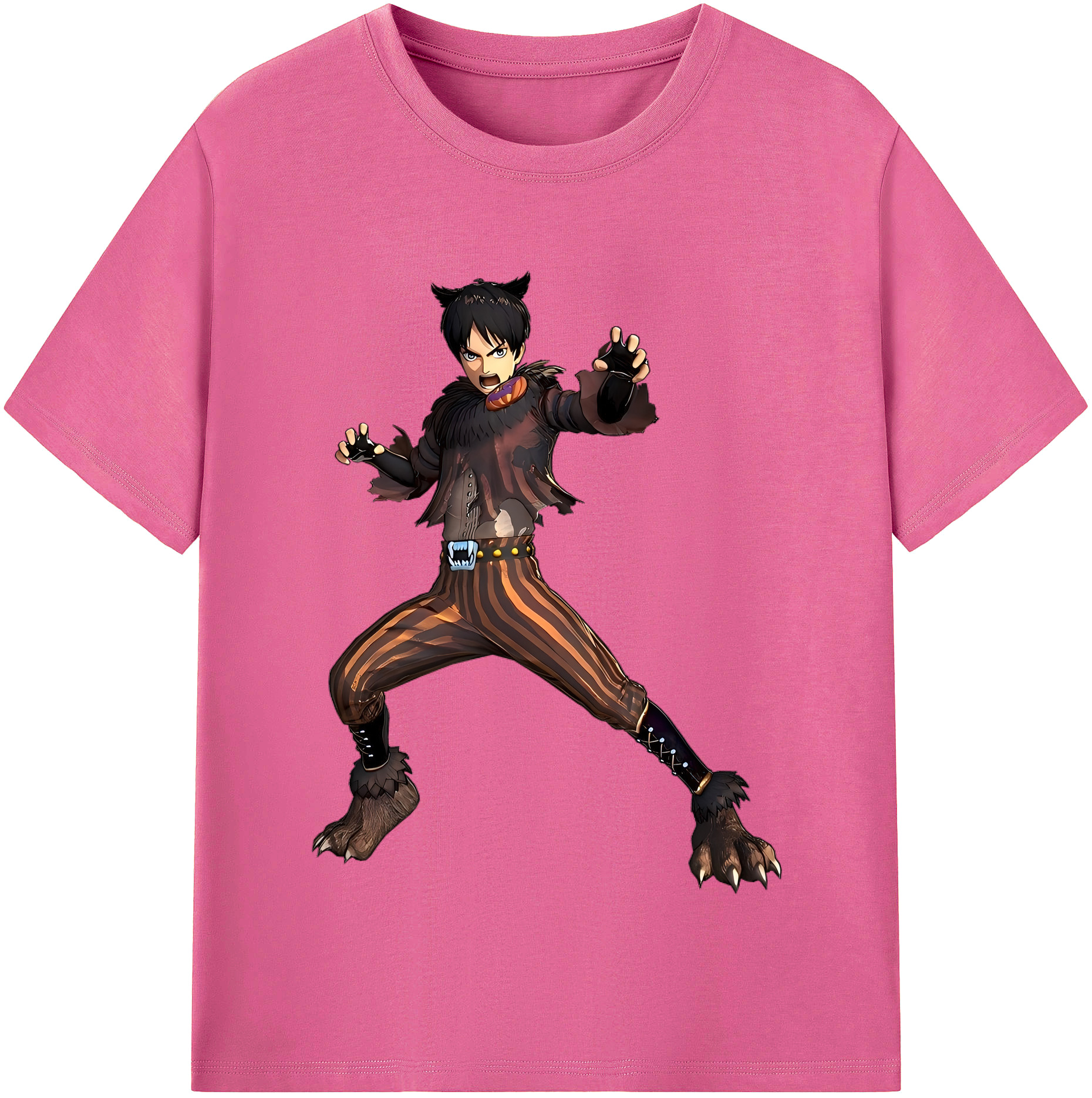 （画像用） 進撃の巨人 エレン･イェーガー Attack on Titan Eren Jäger レディースカジュアルプリントTシャツ（綿100％）