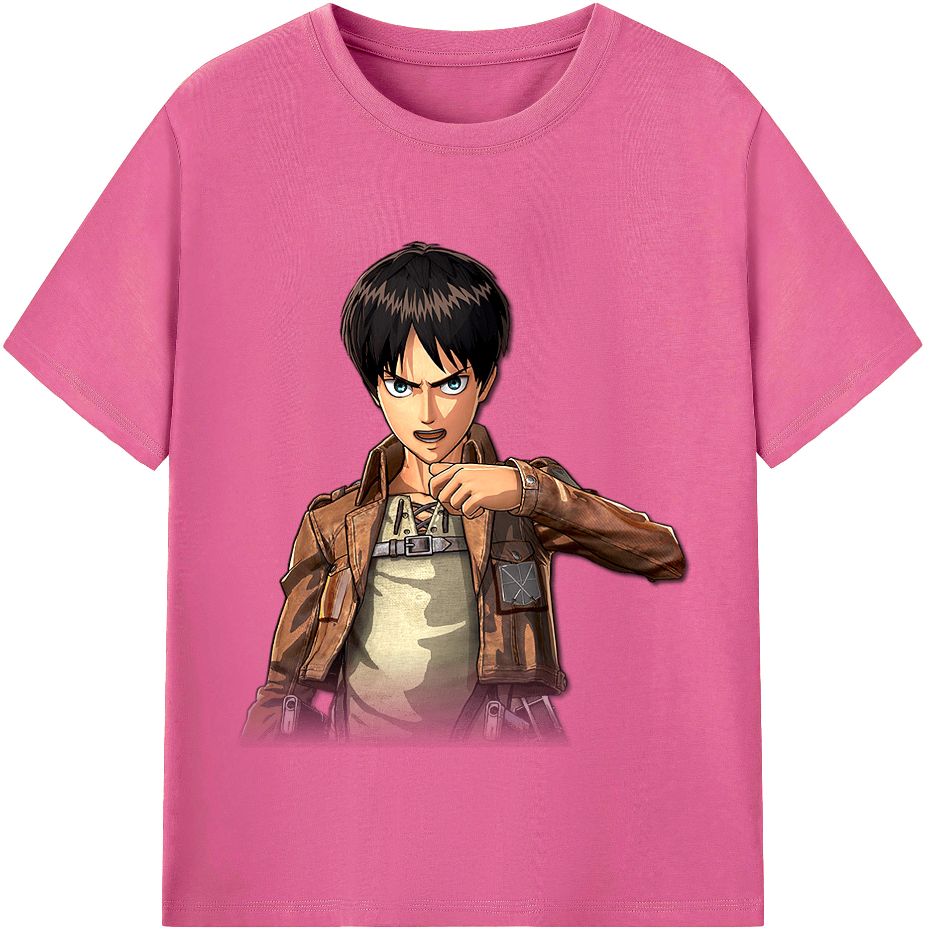 （画像用） 進撃の巨人 エレン･イェーガー Attack on Titan Eren Jäger レディースカジュアルプリントTシャツ（綿100％）